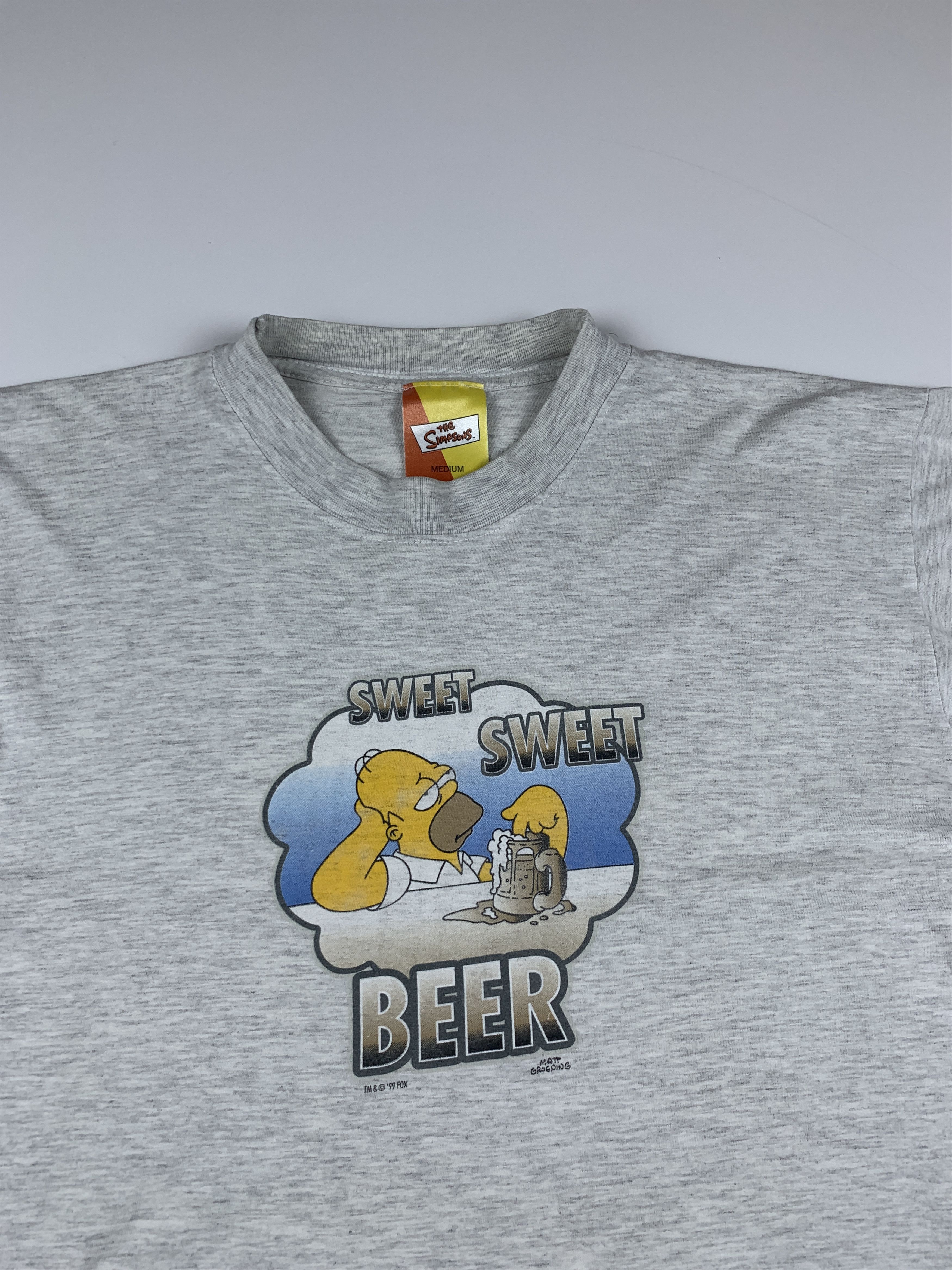 The Simpsons 90's Homer Simpsons 1999 Fox Film Vintage Men's T-shirt Size US M / EU 48-50 / 2 - 3 Thumbnail