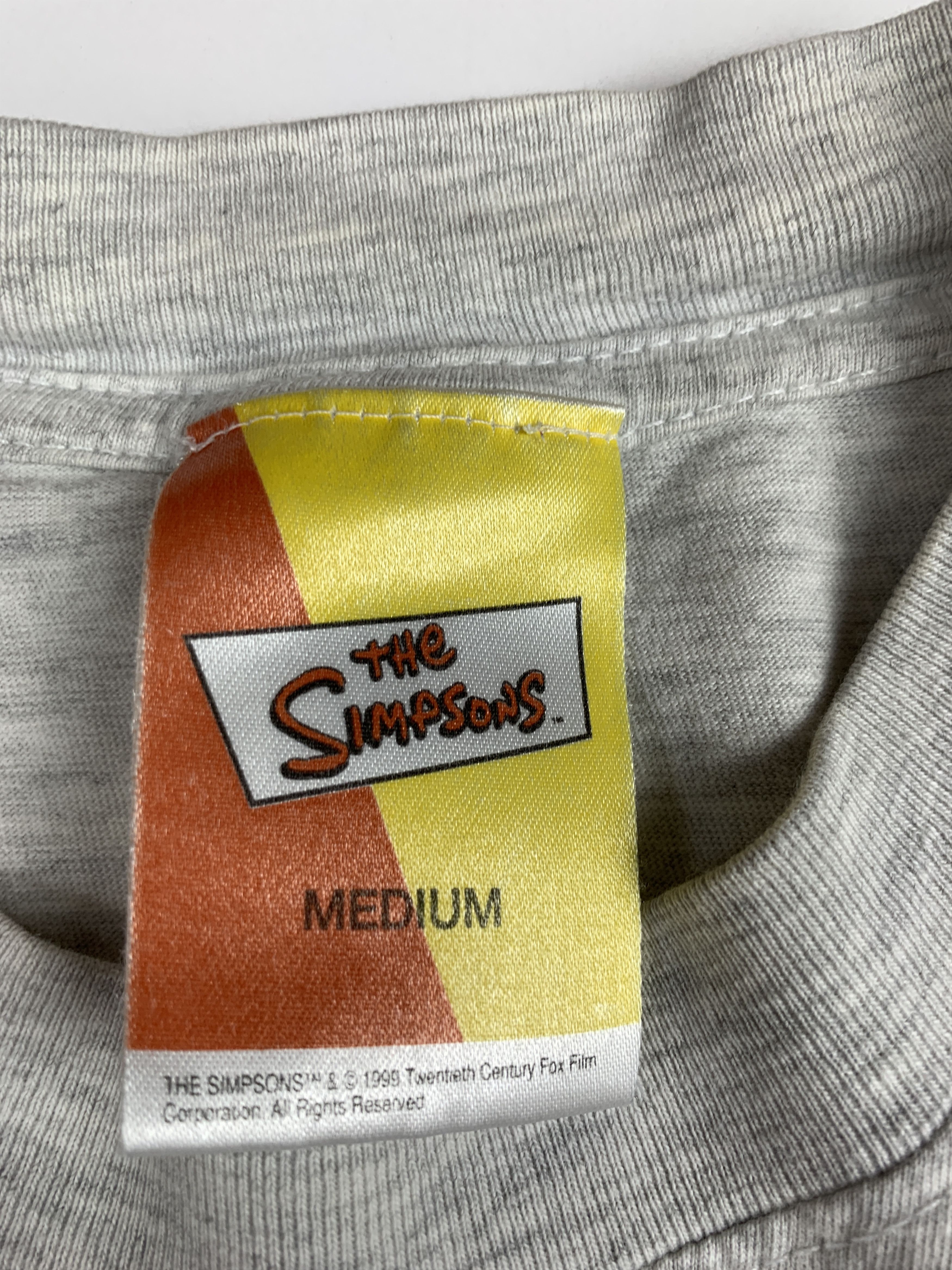 The Simpsons 90's Homer Simpsons 1999 Fox Film Vintage Men's T-shirt Size US M / EU 48-50 / 2 - 6 Thumbnail