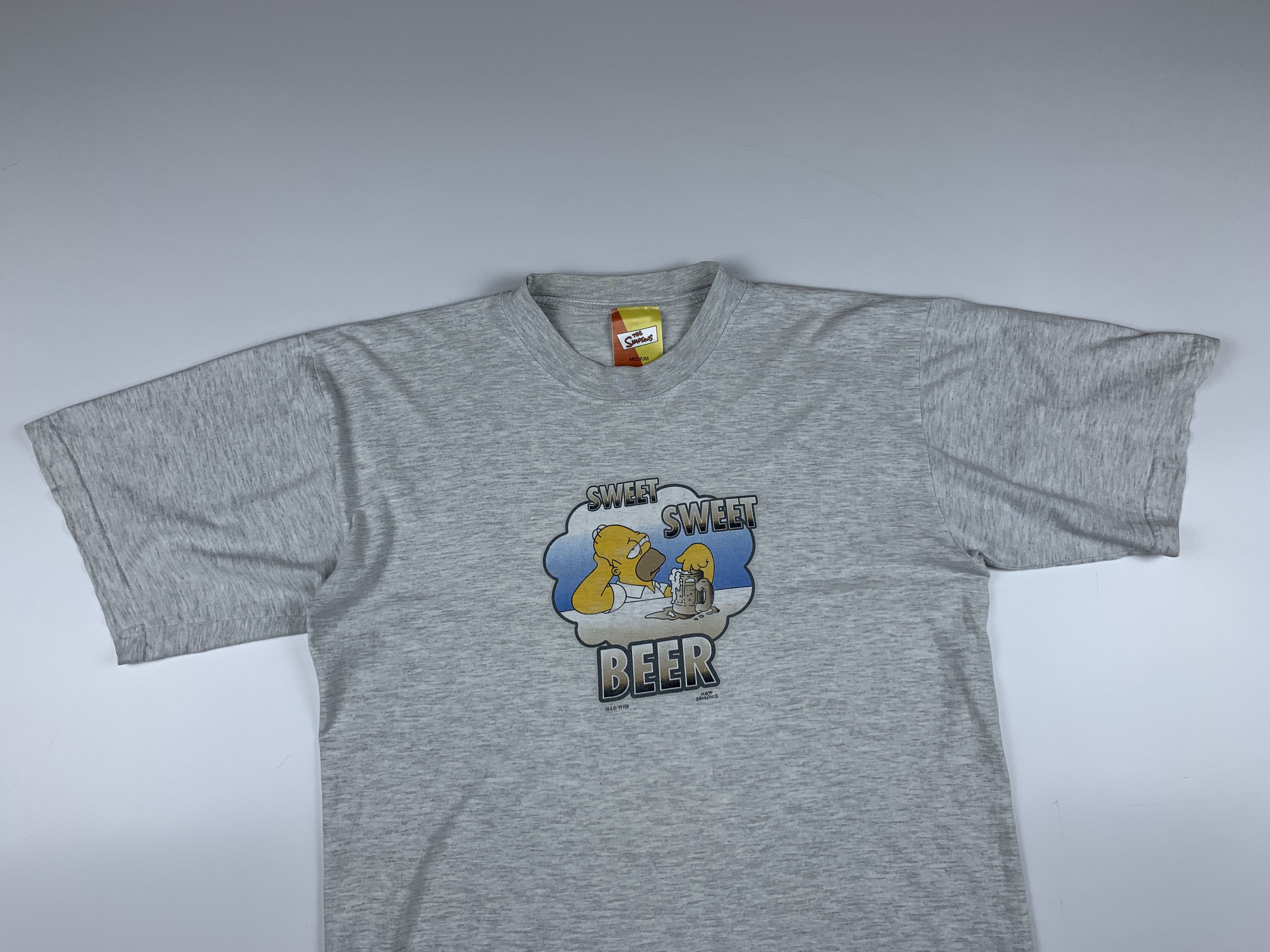 The Simpsons 90's Homer Simpsons 1999 Fox Film Vintage Men's T-shirt Size US M / EU 48-50 / 2 - 2 Thumbnail