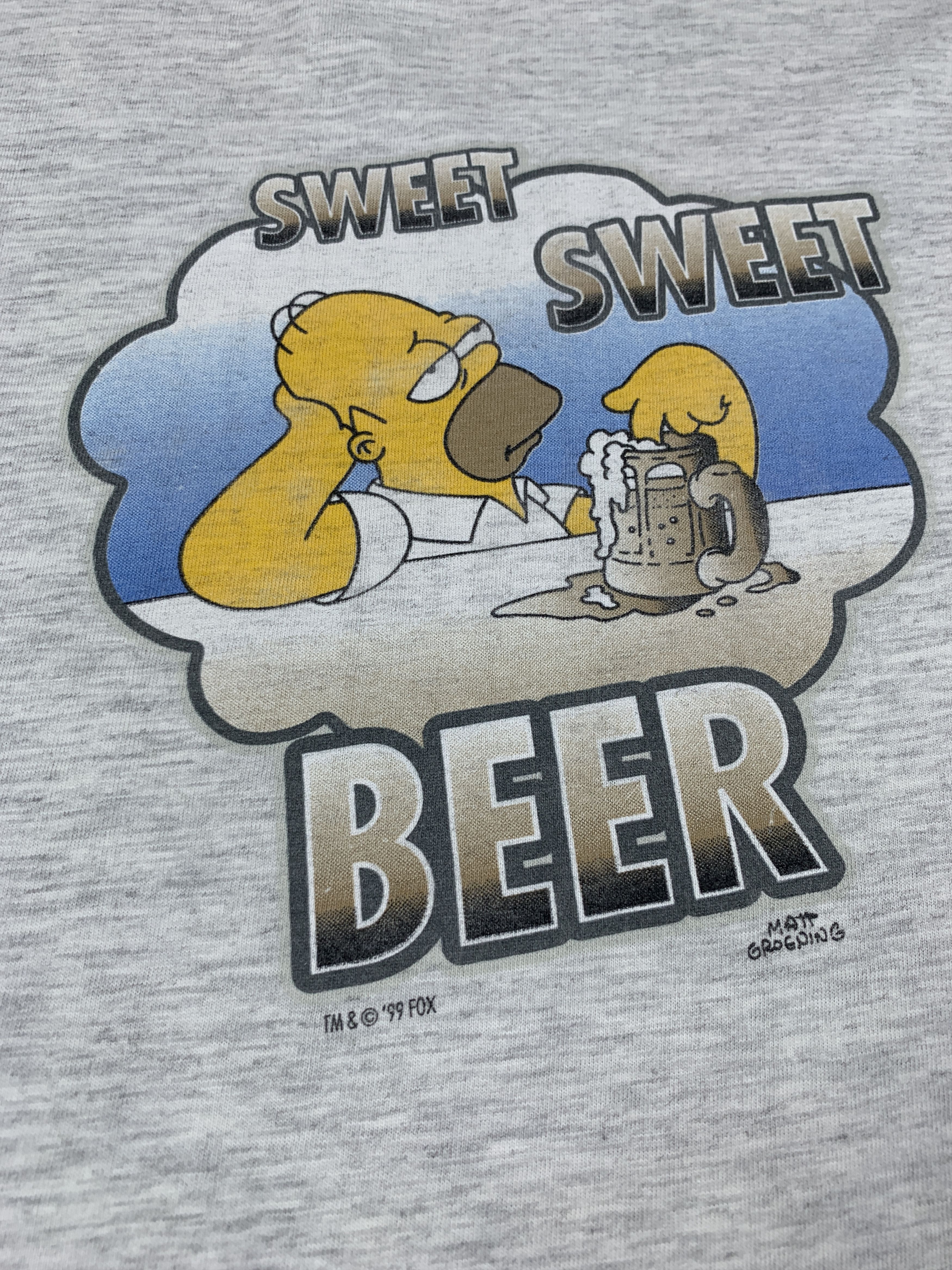 The Simpsons 90's Homer Simpsons 1999 Fox Film Vintage Men's T-shirt Size US M / EU 48-50 / 2 - 4 Thumbnail