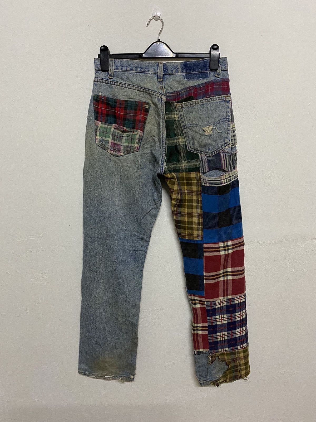 Japanese Brand Japan Brand Rebuild Patchwork Distress Trashed Grunge Jeans Size US 31 - 2 Thumbnail