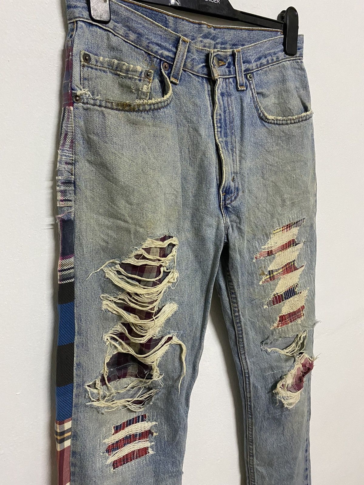 Japanese Brand Japan Brand Rebuild Patchwork Distress Trashed Grunge Jeans Size US 31 - 4 Thumbnail