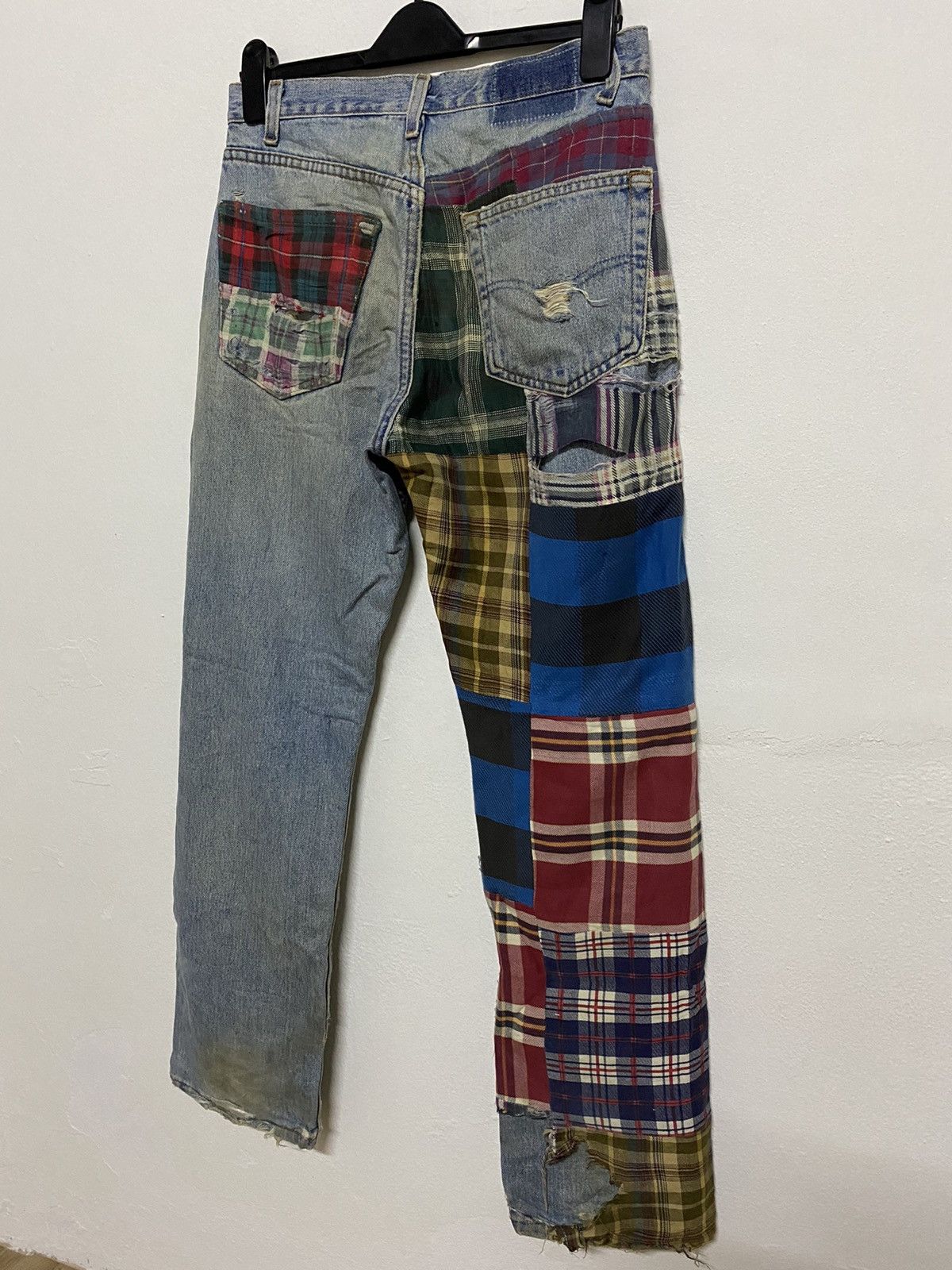 Japanese Brand Japan Brand Rebuild Patchwork Distress Trashed Grunge Jeans Size US 31 - 7 Thumbnail