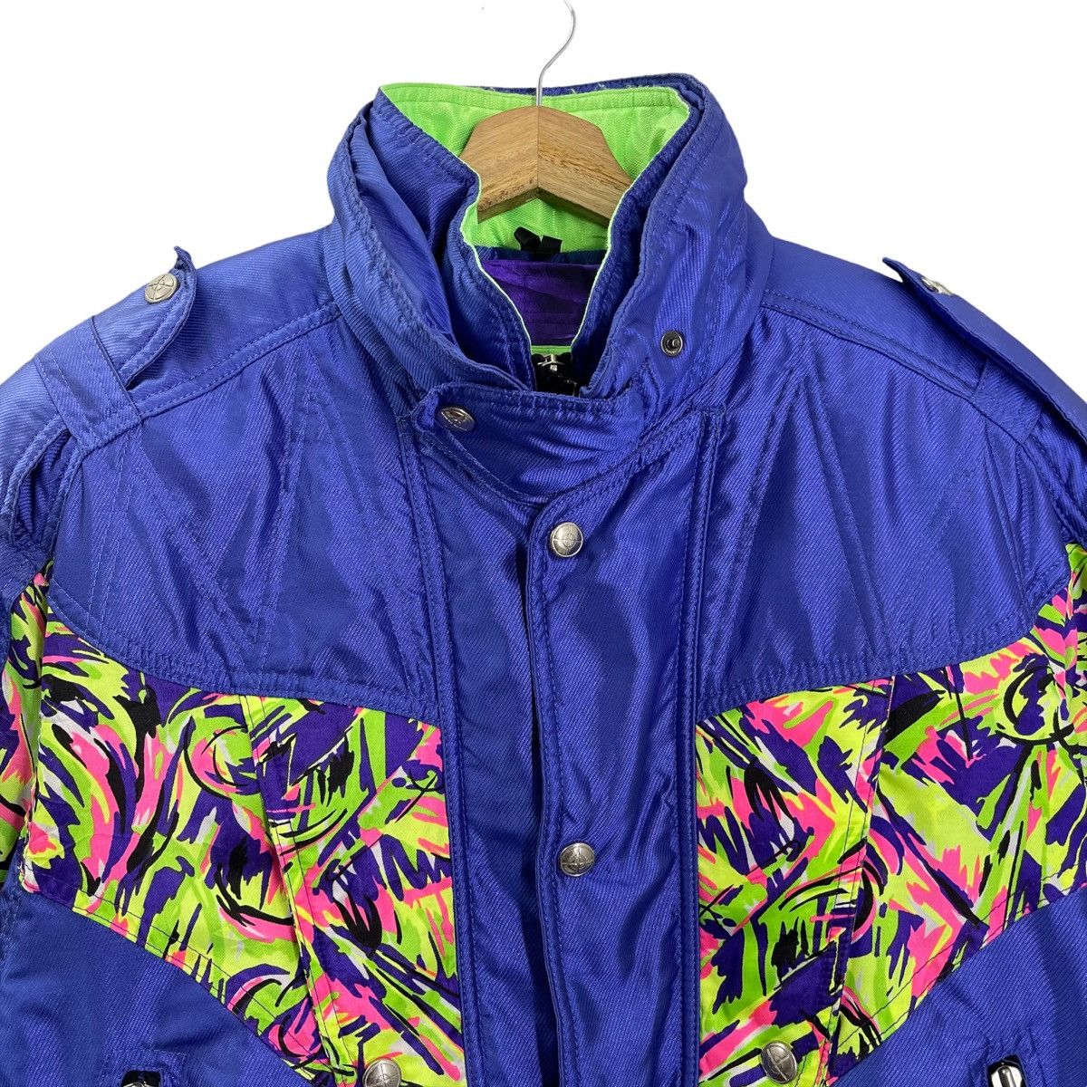 Descente × Vintage 90s Descente Ski Blue Zipper Ski Jacket Size M Size US M / EU 48-50 / 2 - 4 Thumbnail