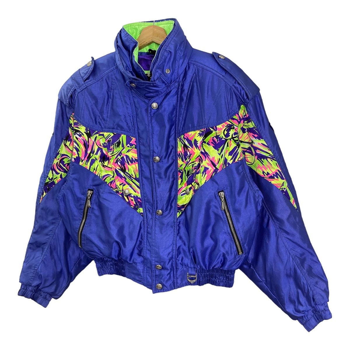 Descente × Vintage 90s Descente Ski Blue Zipper Ski Jacket Size M Size US M / EU 48-50 / 2 - 3 Thumbnail
