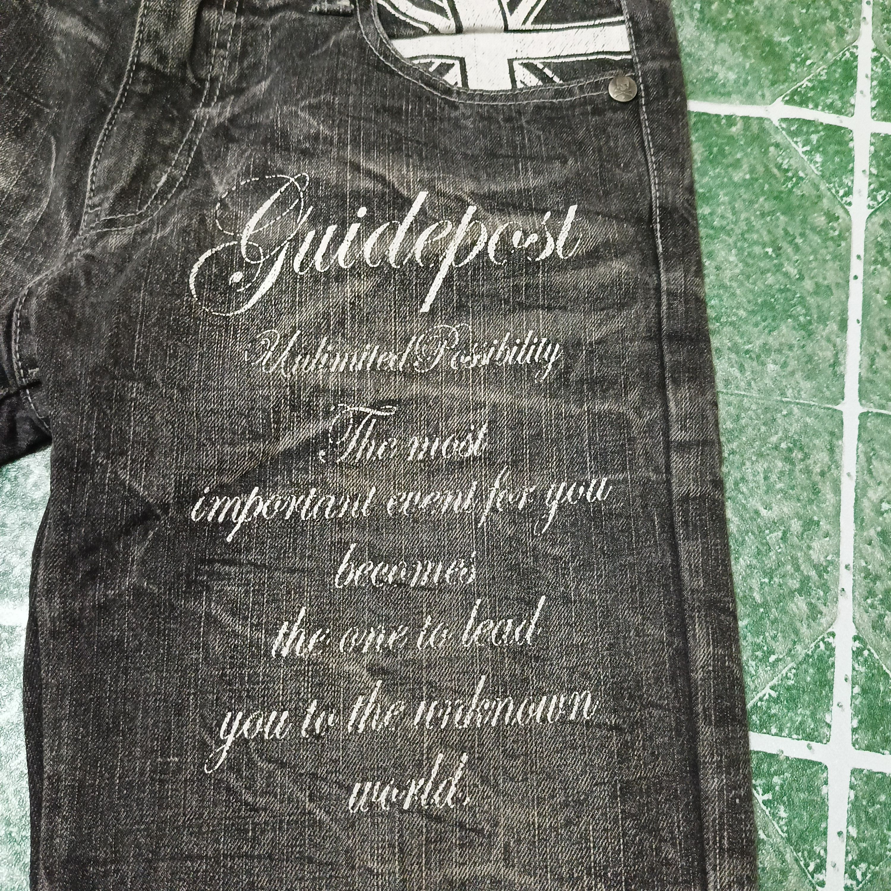 Who Decides War Japanese Black Jeans Root Three Skull Bones flared jeans Size US 31 - 2 Thumbnail