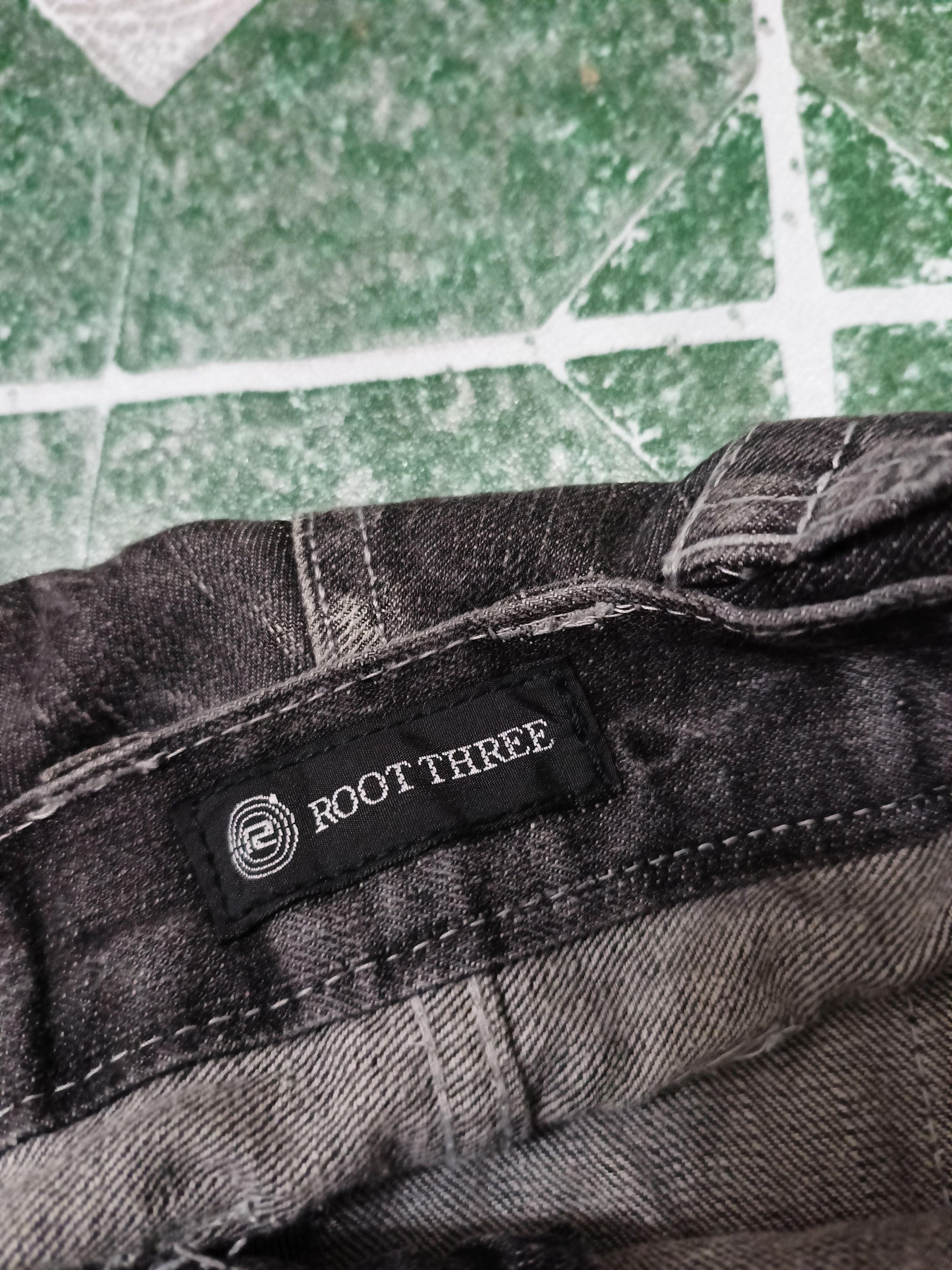 Who Decides War Japanese Black Jeans Root Three Skull Bones flared jeans Size US 31 - 8 Thumbnail