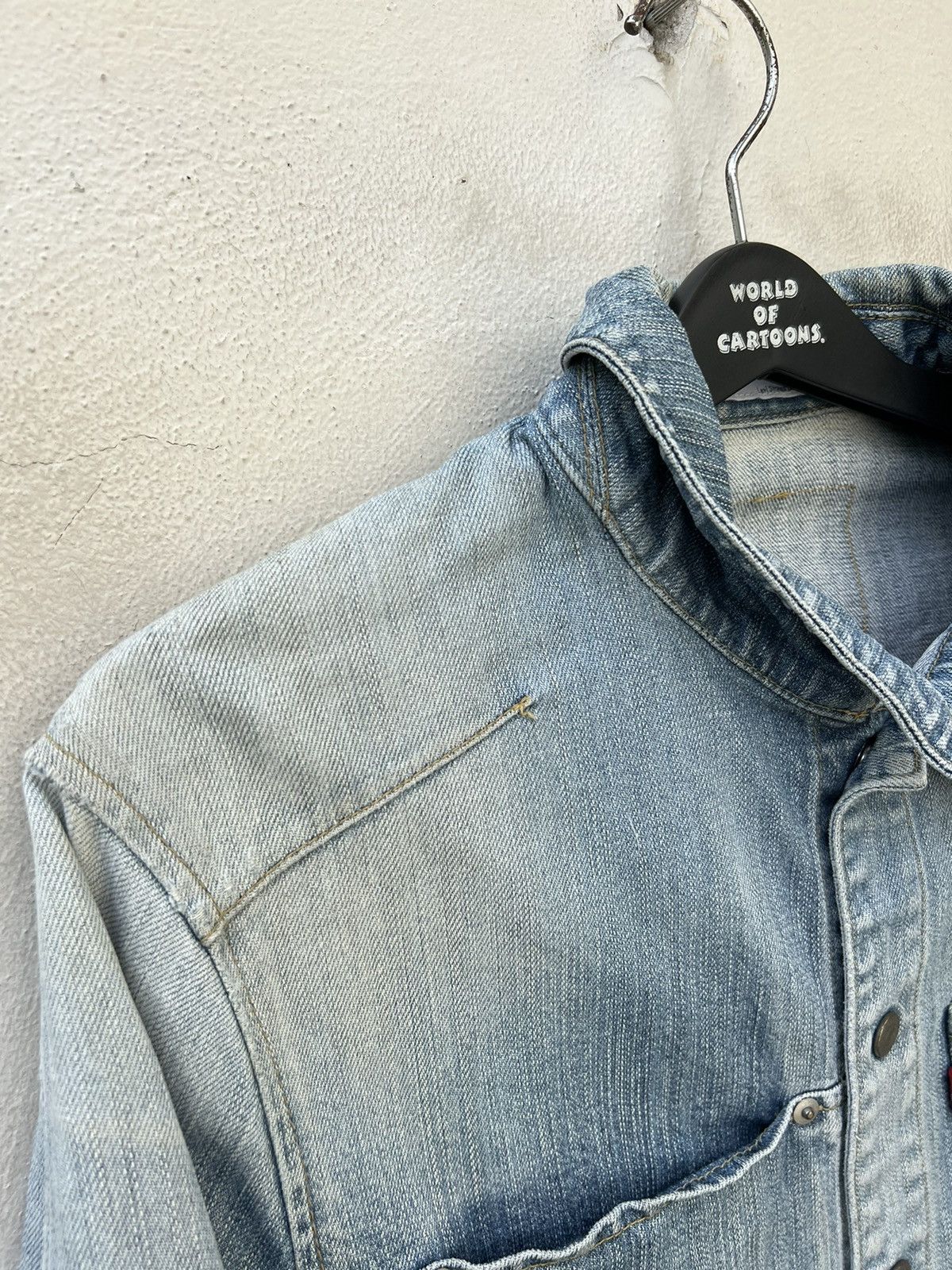 Japanese Brand 2002 Levi’s Engineer Teenage Riot Fade Trashed Denim Jacket Size US M / EU 48-50 / 2 - 18 Thumbnail