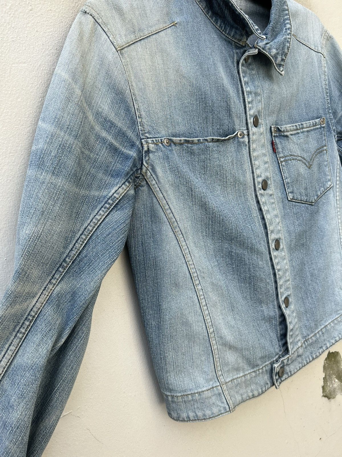 Japanese Brand 2002 Levi’s Engineer Teenage Riot Fade Trashed Denim Jacket Size US M / EU 48-50 / 2 - 20 Thumbnail