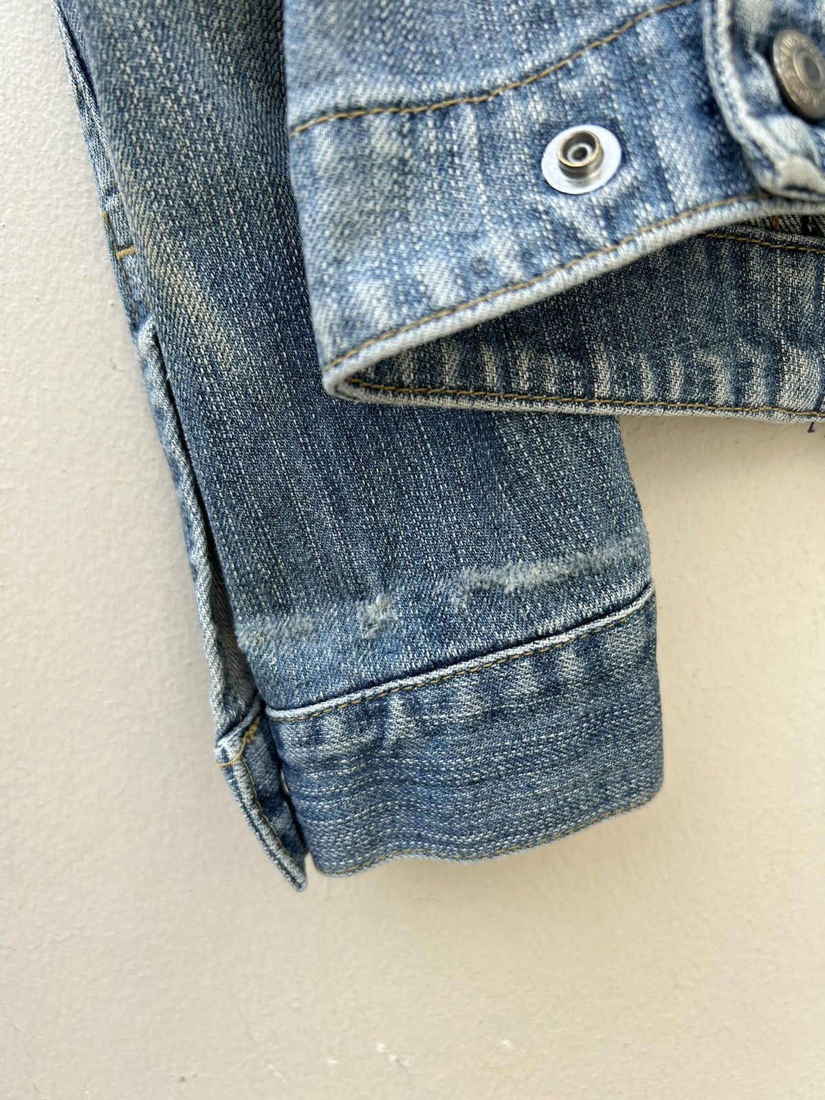 Japanese Brand 2002 Levi’s Engineer Teenage Riot Fade Trashed Denim Jacket Size US M / EU 48-50 / 2 - 12 Thumbnail