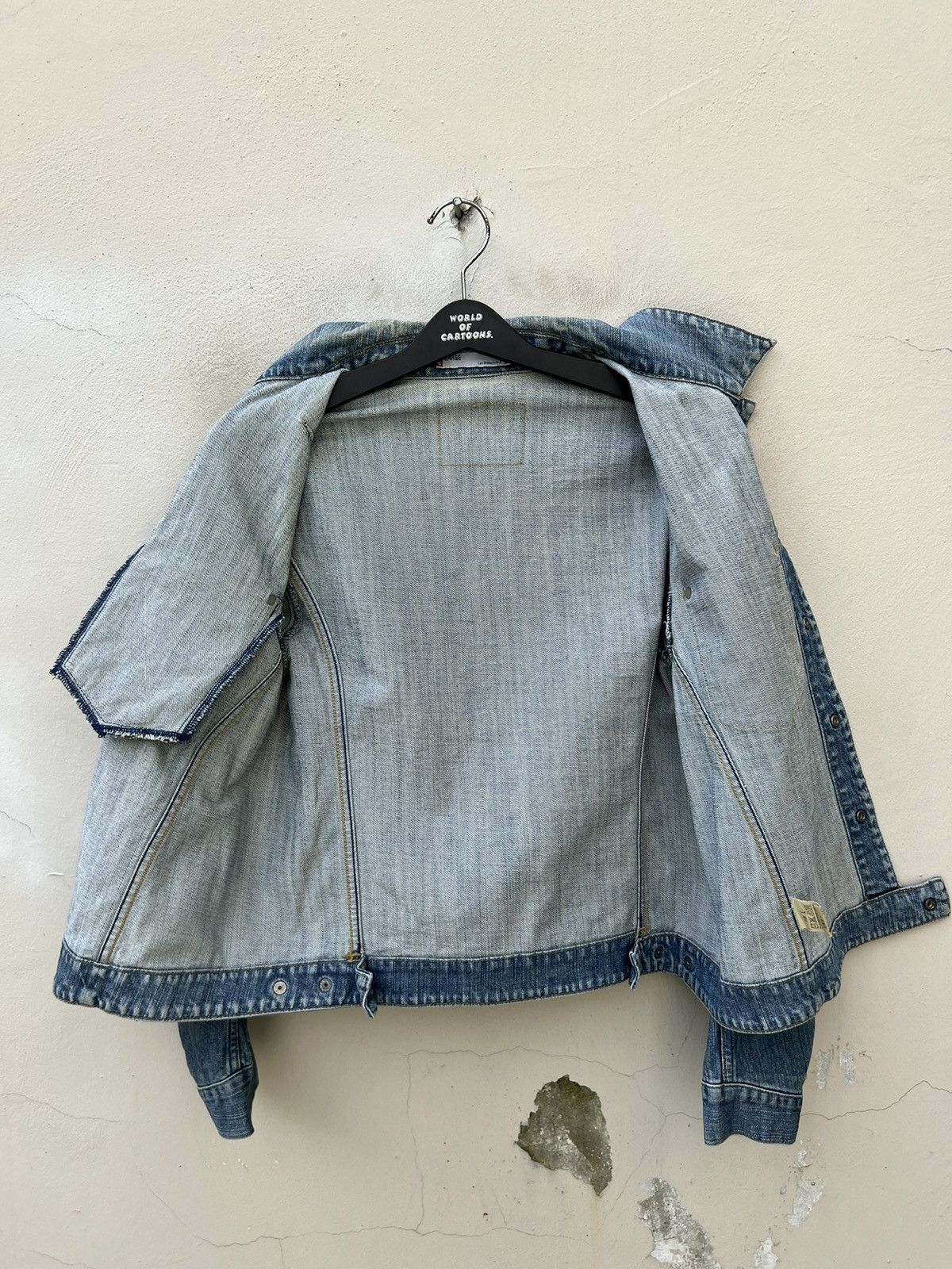 Japanese Brand 2002 Levi’s Engineer Teenage Riot Fade Trashed Denim Jacket Size US M / EU 48-50 / 2 - 21 Thumbnail
