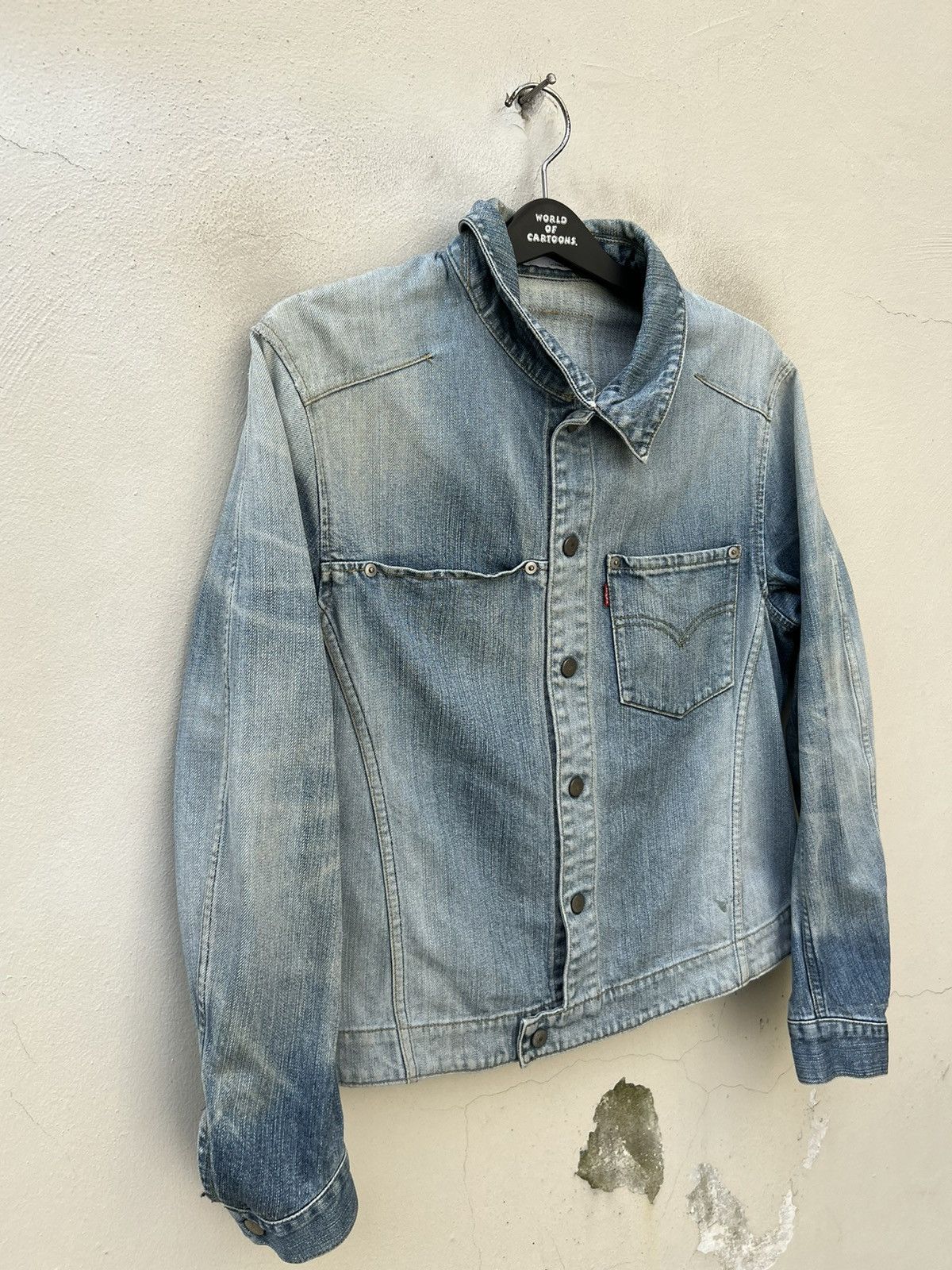 Japanese Brand 2002 Levi’s Engineer Teenage Riot Fade Trashed Denim Jacket Size US M / EU 48-50 / 2 - 17 Thumbnail