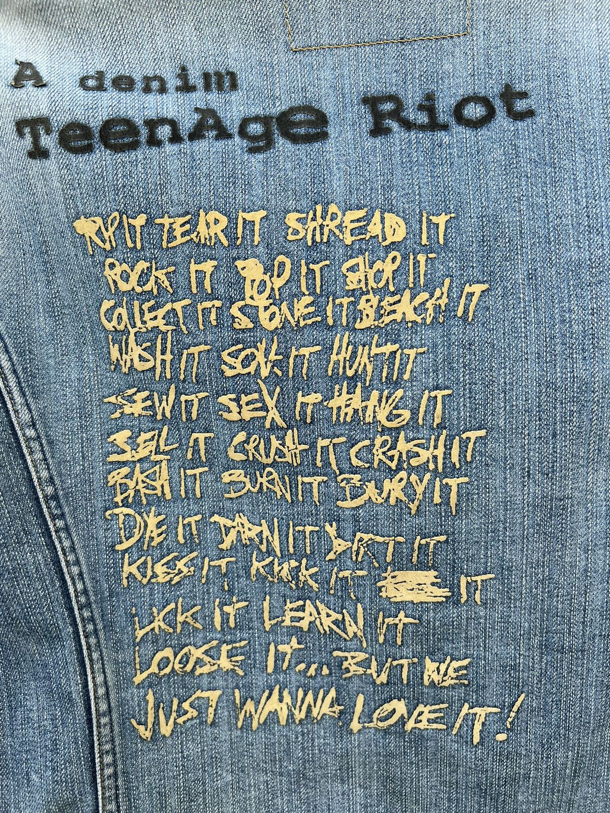 Japanese Brand 2002 Levi’s Engineer Teenage Riot Fade Trashed Denim Jacket Size US M / EU 48-50 / 2 - 8 Thumbnail