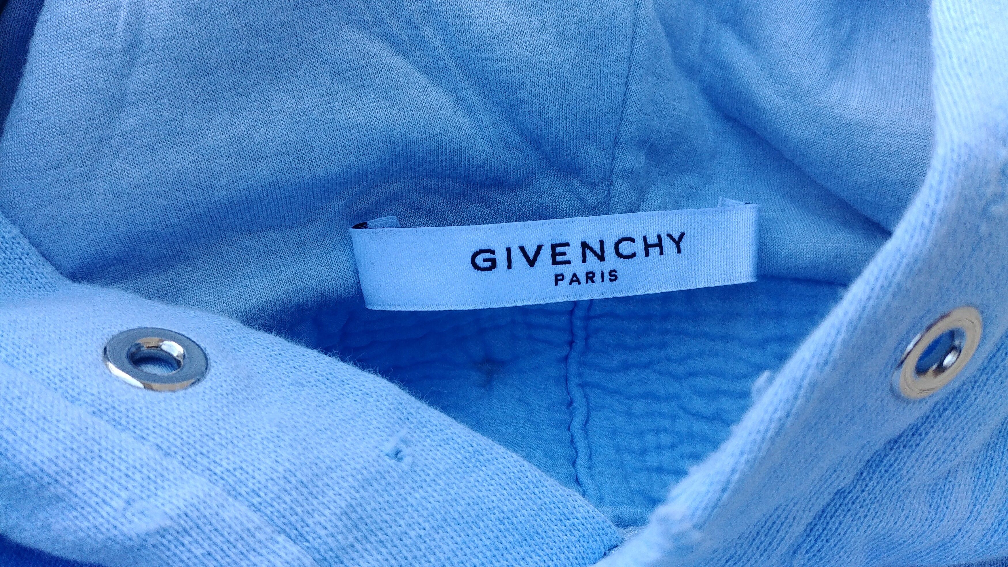 Givenchy $1500 Givenchy Baby Blue Destroyed Distressed Logo Rottweiler Shark Hoodie size M Size US M / EU 48-50 / 2 - 14 Thumbnail