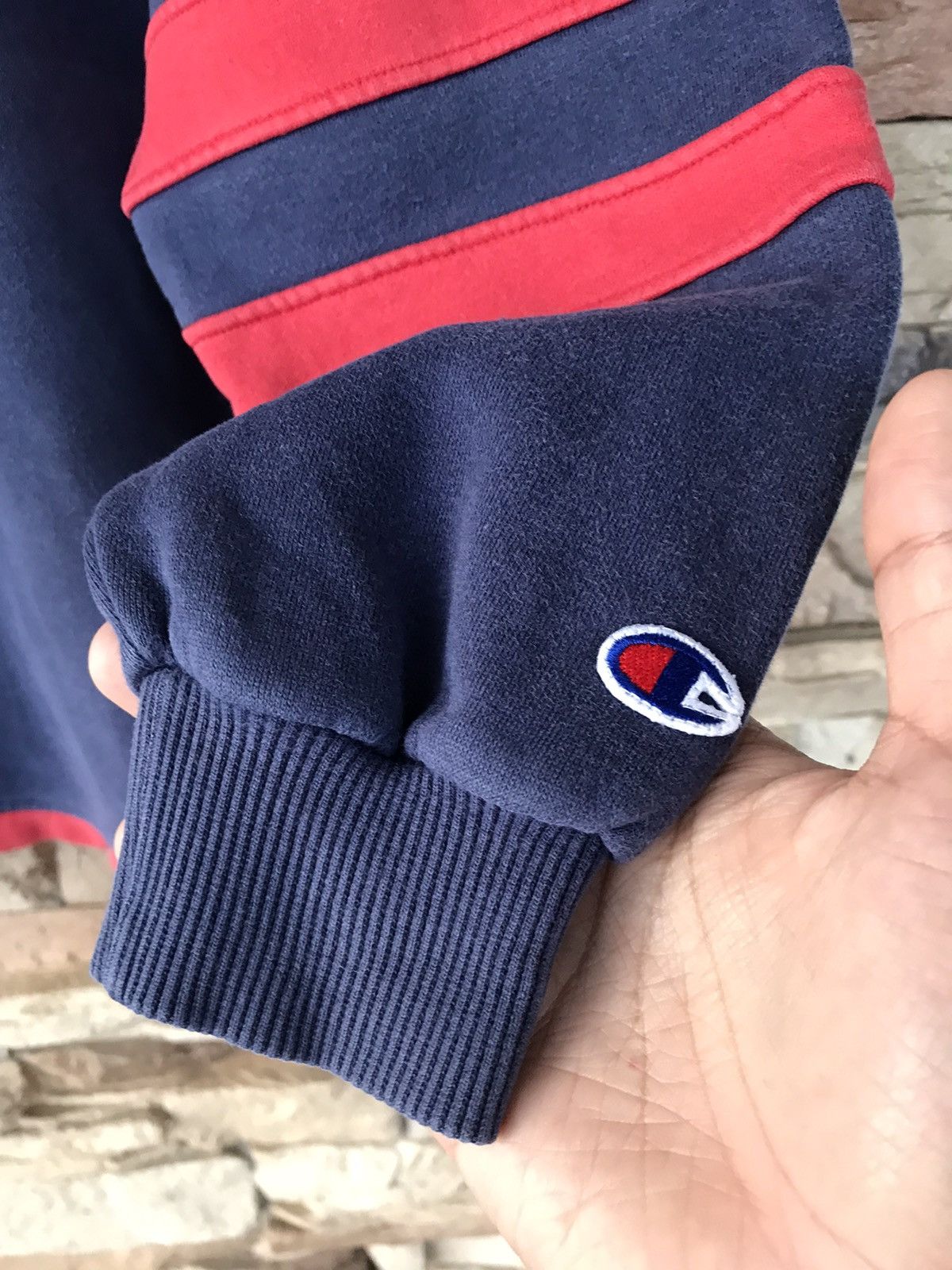 Champion Vintage Champion Rochester N.Y Stripes Longsleeve (Kid Size) Size US M / EU 48-50 / 2 - 6 Thumbnail