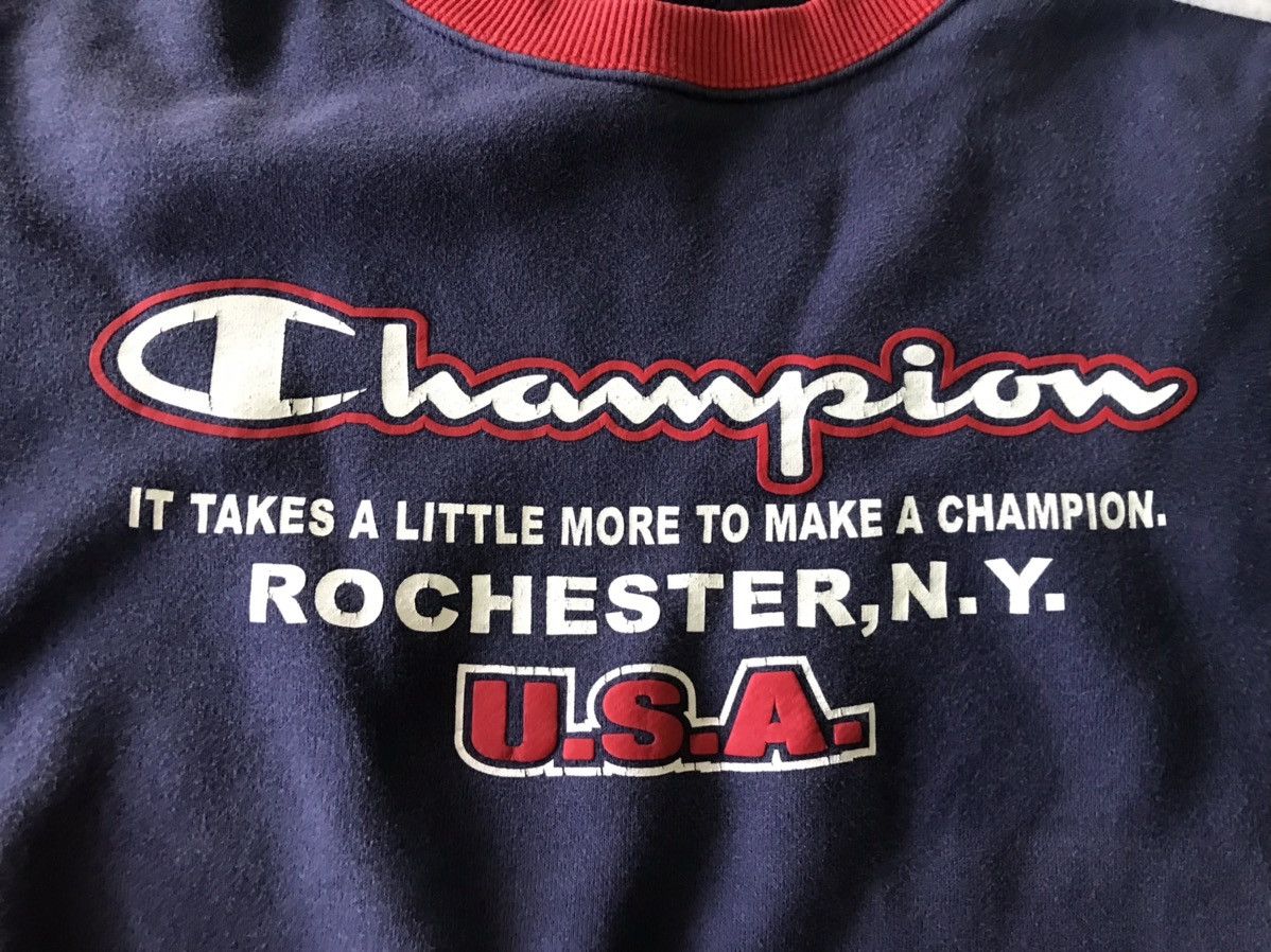 Champion Vintage Champion Rochester N.Y Stripes Longsleeve (Kid Size) Size US M / EU 48-50 / 2 - 2 Thumbnail