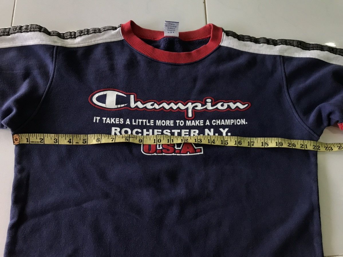 Champion Vintage Champion Rochester N.Y Stripes Longsleeve (Kid Size) Size US M / EU 48-50 / 2 - 14 Thumbnail