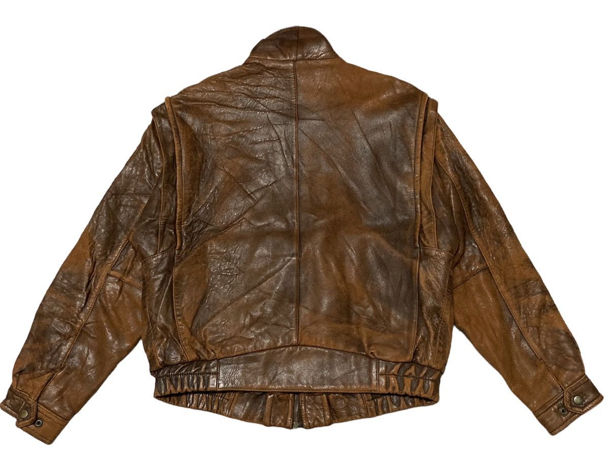 Japanese Brand VINTAGE TIME & TIDE FLIGHT LEATHER JACKET Size US M / EU 48-50 / 2 - 5 Thumbnail