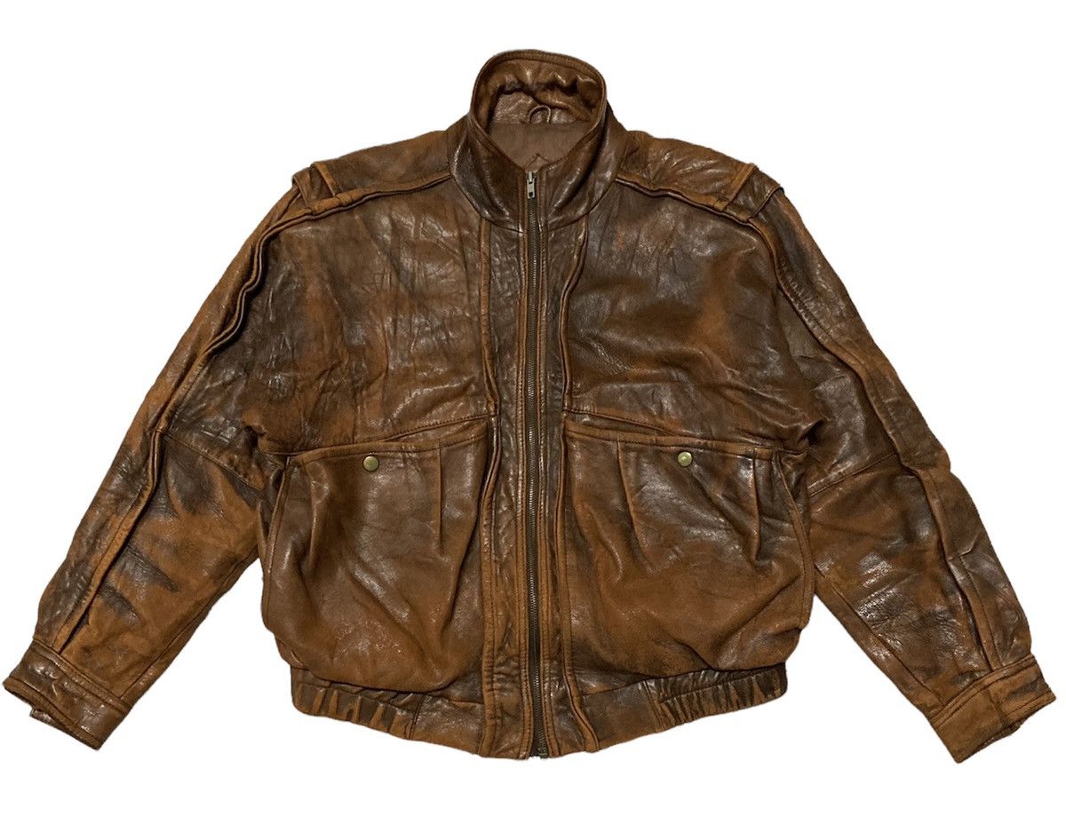 VINTAGE TIME & TIDE FLIGHT LEATHER JACKET