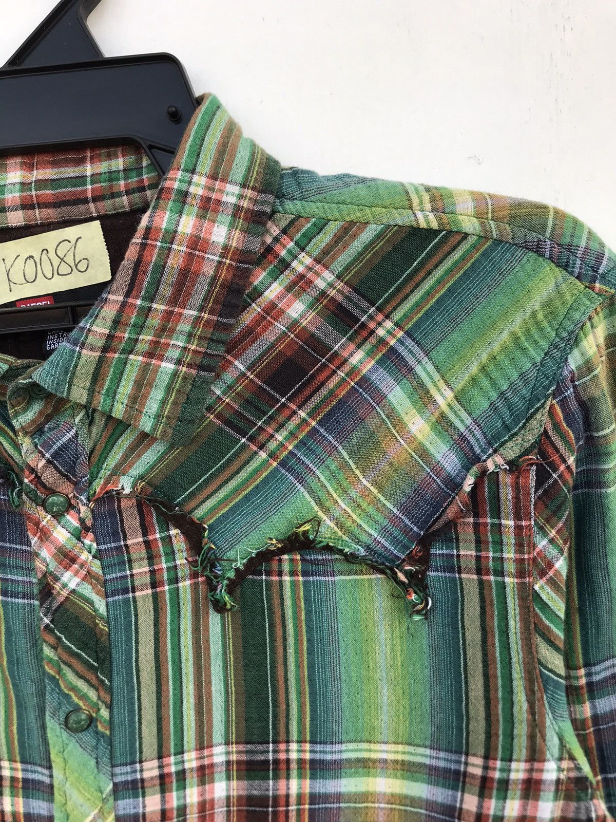 Diesel Black Gold Diesel Madras Plaid Western Style Shirt Size US L / EU 52-54 / 3 - 5 Thumbnail
