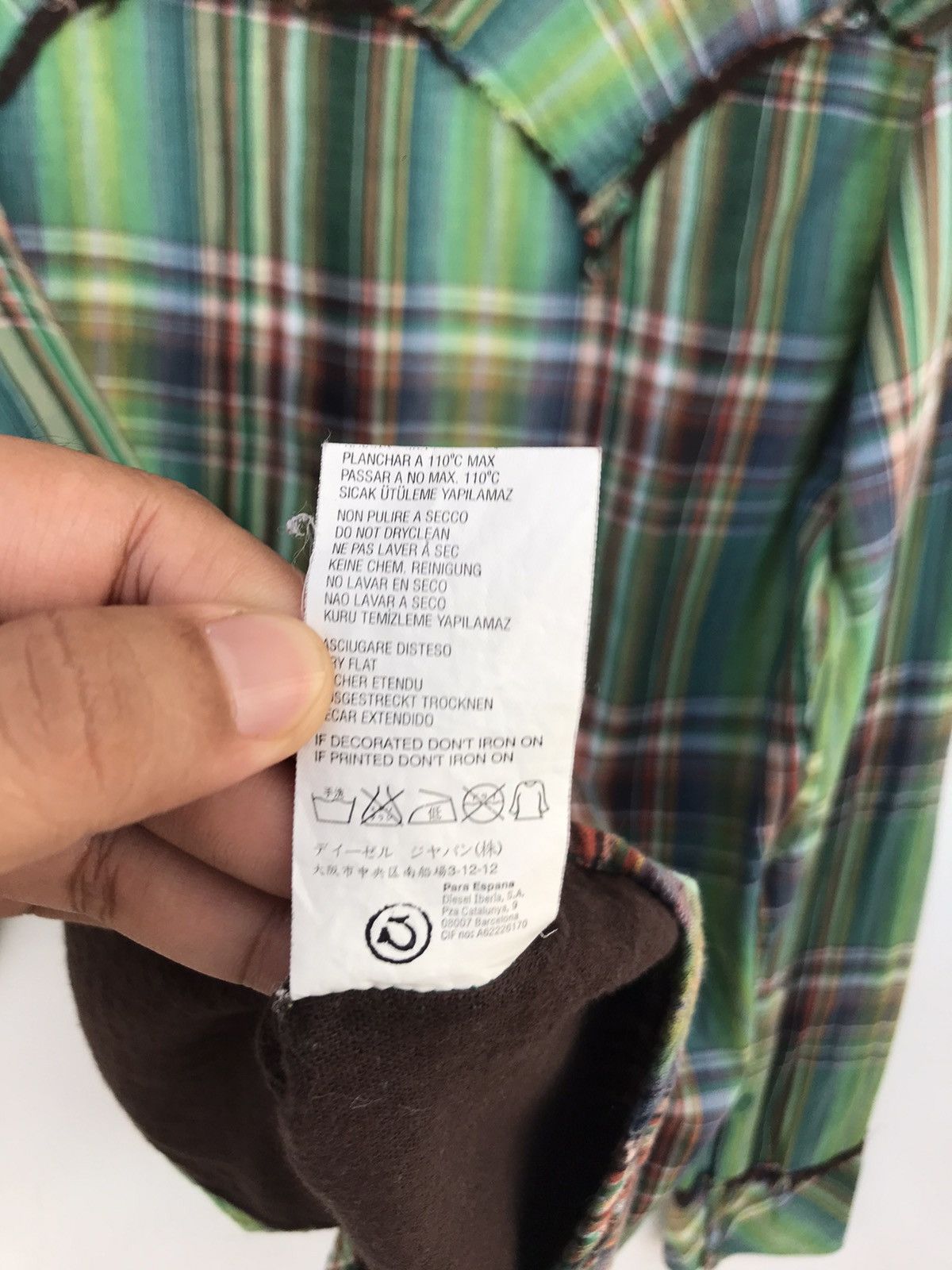 Diesel Black Gold Diesel Madras Plaid Western Style Shirt Size US L / EU 52-54 / 3 - 8 Thumbnail