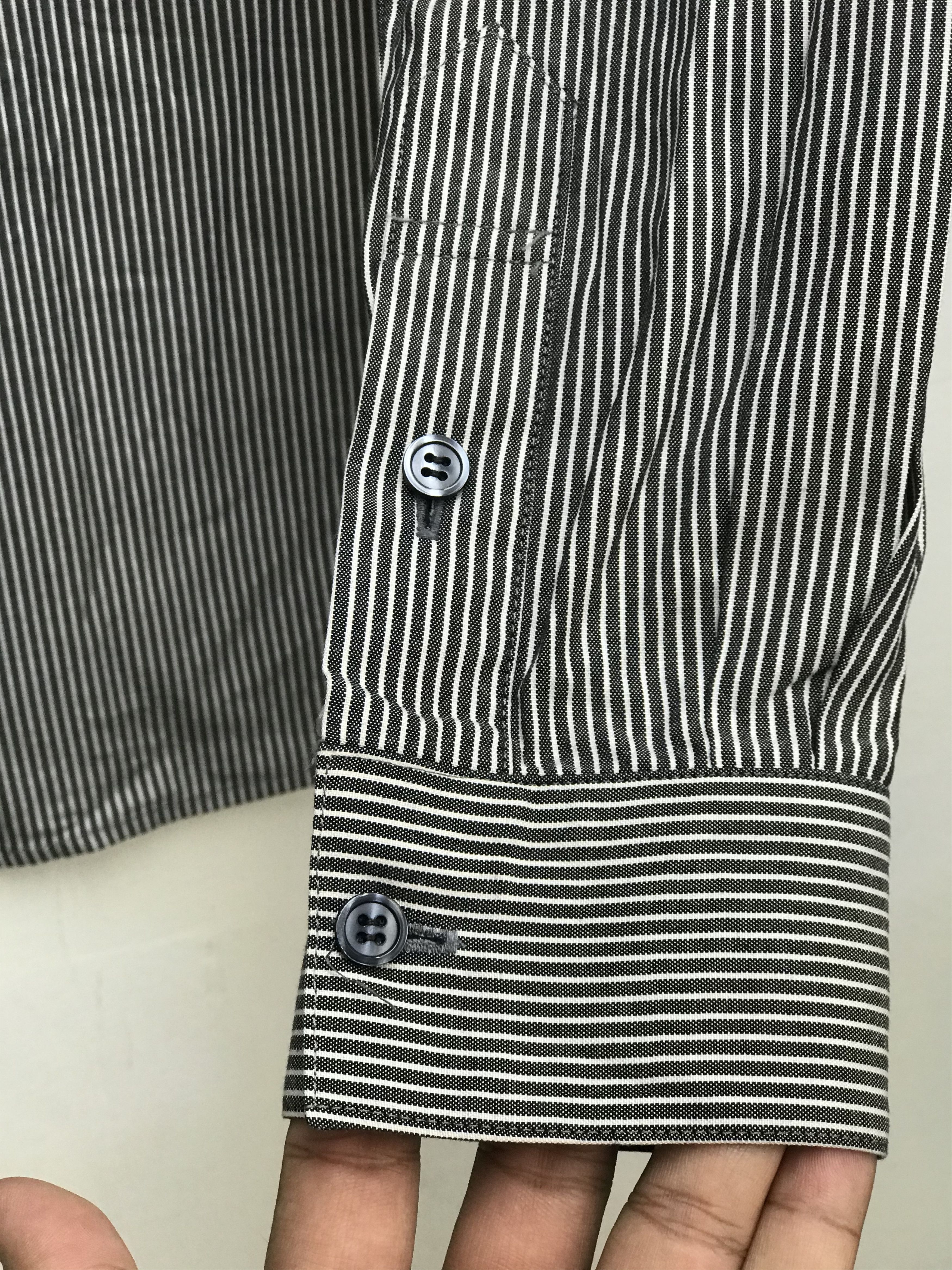 Japanese Brand YOSHIO KUBO STRIPE SHIRT Size US S / EU 44-46 / 1 - 6 Thumbnail