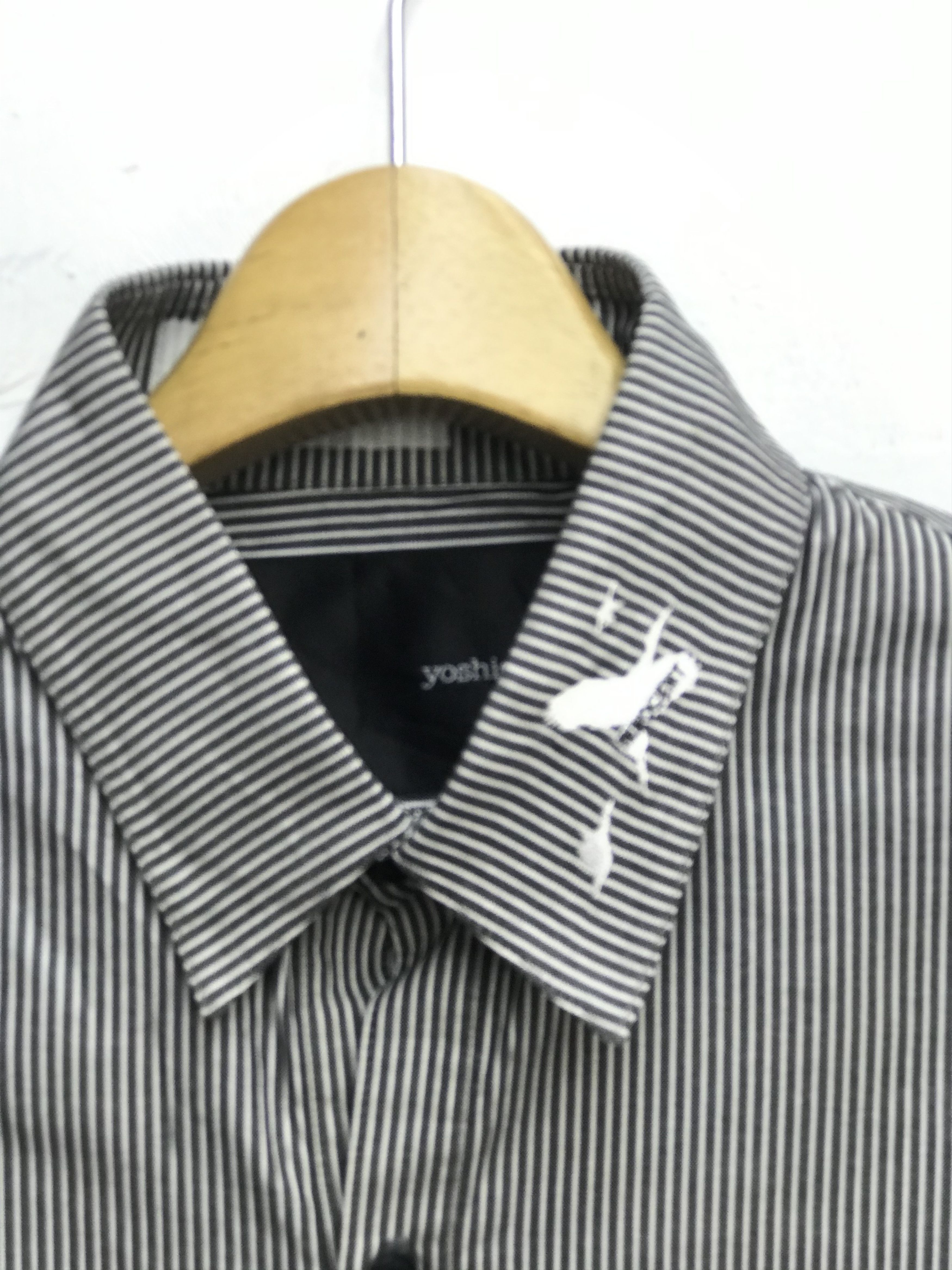 Japanese Brand YOSHIO KUBO STRIPE SHIRT Size US S / EU 44-46 / 1 - 2 Thumbnail