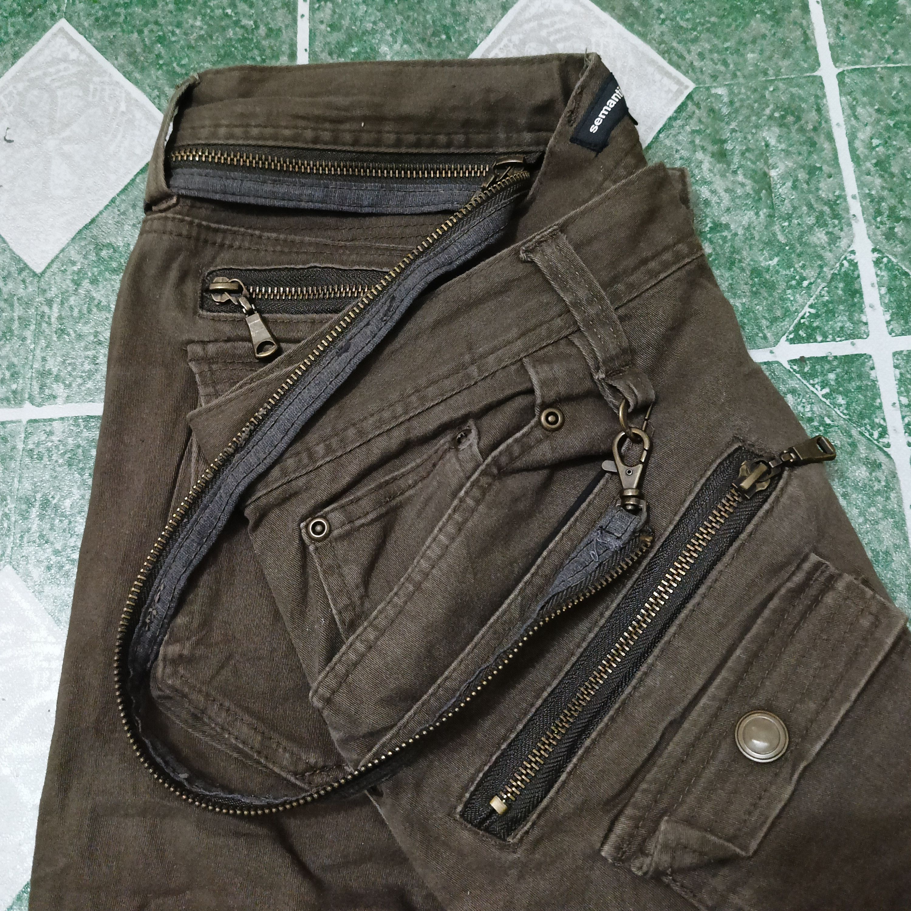 semanticdesign semantic design bush pants with buckle punk style pants Size US 31 - 12 Thumbnail