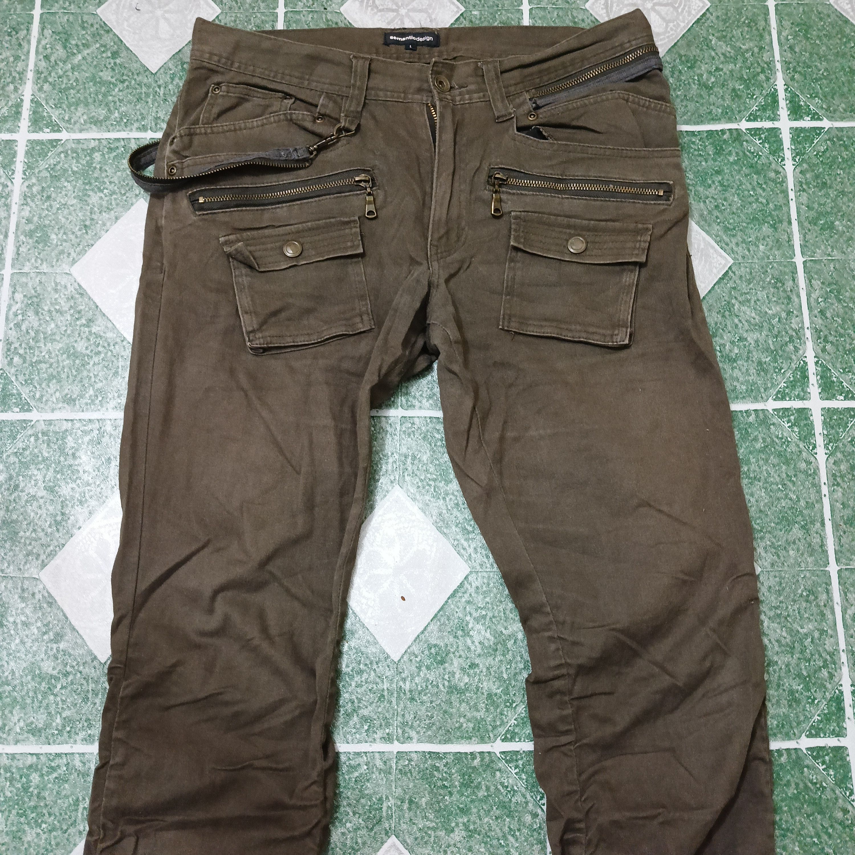 semanticdesign semantic design bush pants with buckle punk style pants Size US 31 - 3 Thumbnail