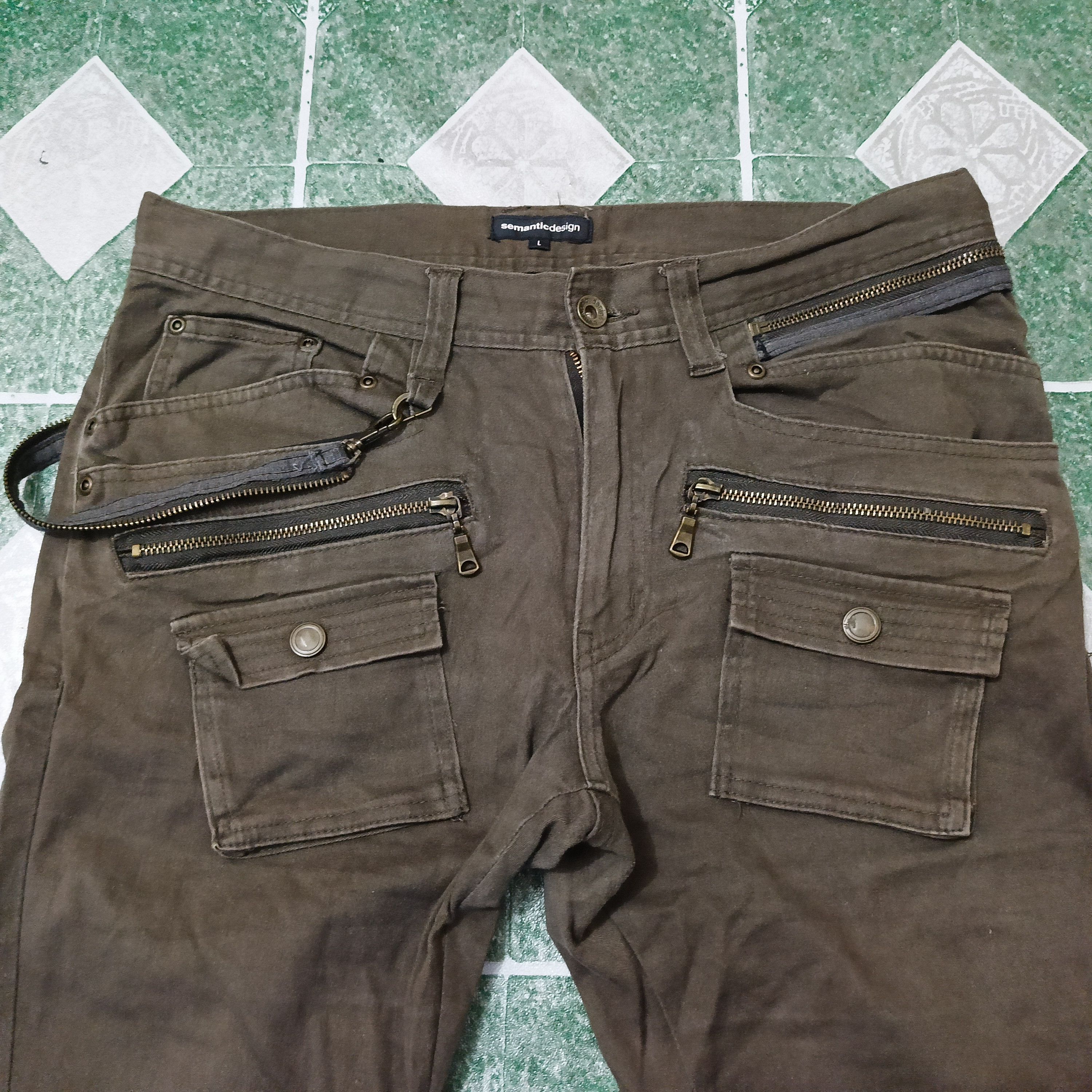 semanticdesign semantic design bush pants with buckle punk style pants Size US 31 - 4 Thumbnail