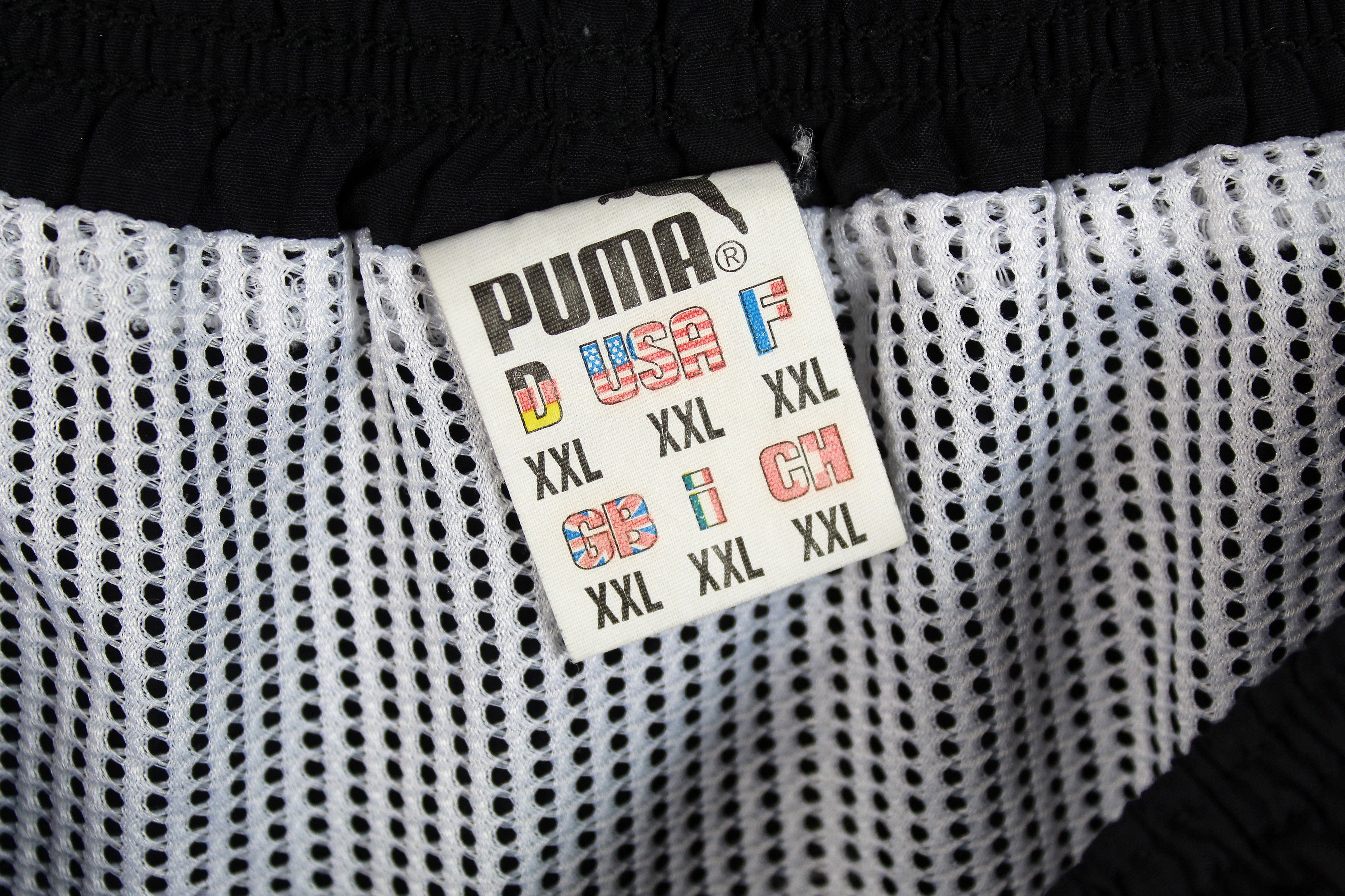 Vintage 90s vintage PUMA shorts black nylon athletic sports XL XXL Size 40" / US 18 - 5 Thumbnail