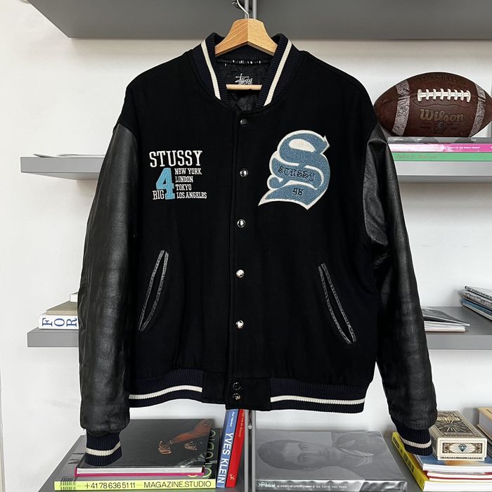 Stussy Rare vintage Stussy Big 4 varsity jacket | Grailed