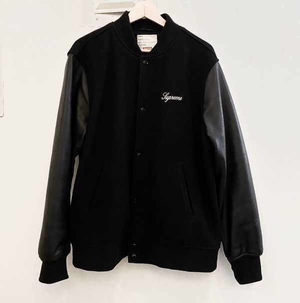 Supreme Supreme Team Old English Varsity Jacket Black [XL