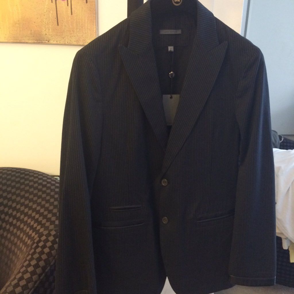 John Varvatos Pen Striped Suit Jacket | Grailed