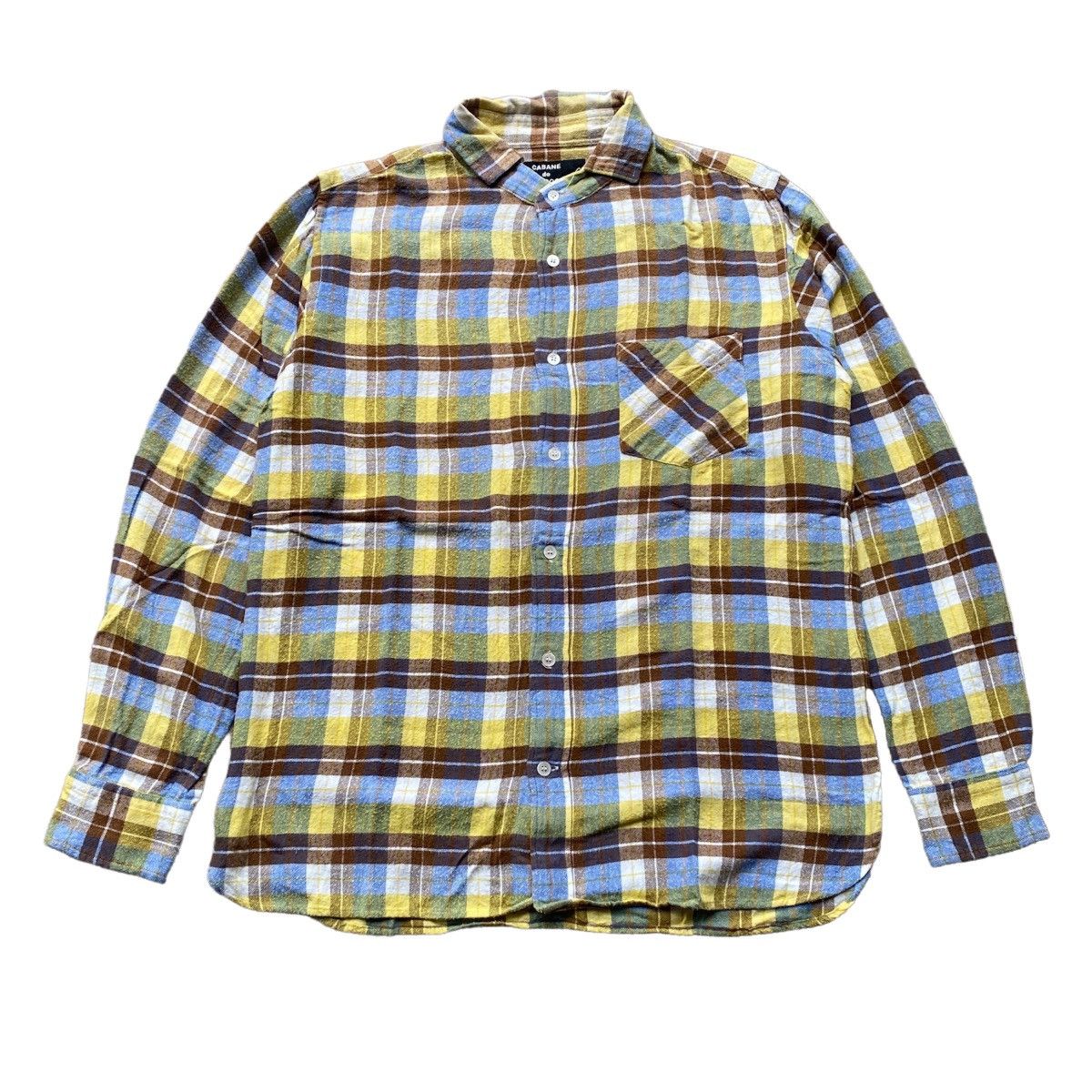 CABANE de ZUCCa × Issey Miyake × Pleats Please Issey Miyake Rare Vintage Cabane de Zucca Issey Miyake Flannel Shirt Size US S / EU 44-46 / 1 - 1 Thumbnail
