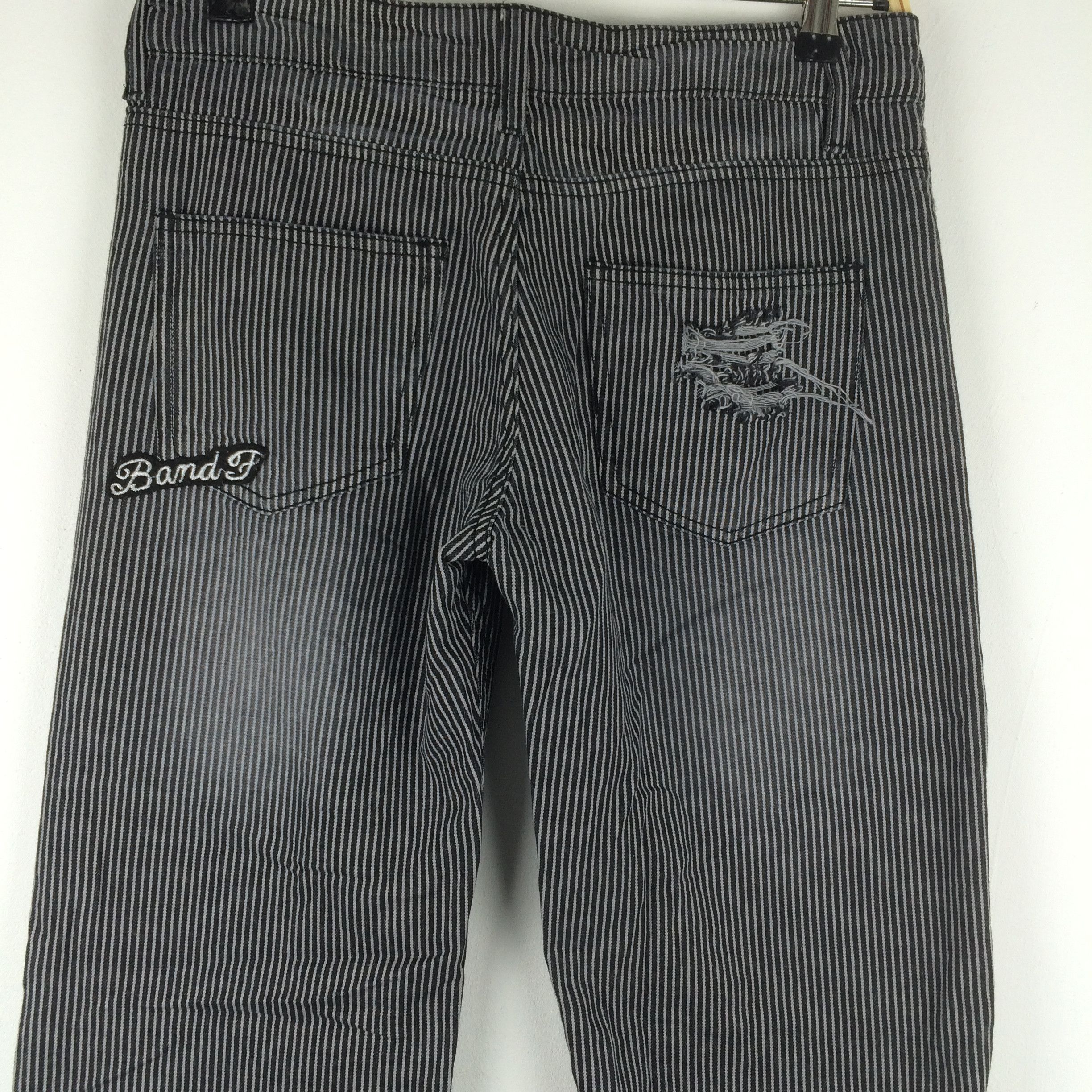 Japanese Brand × Vintage X146 JAPAN RIPPED HICKORY PRISON STRIPED PANTS Size US 33 - 5 Thumbnail