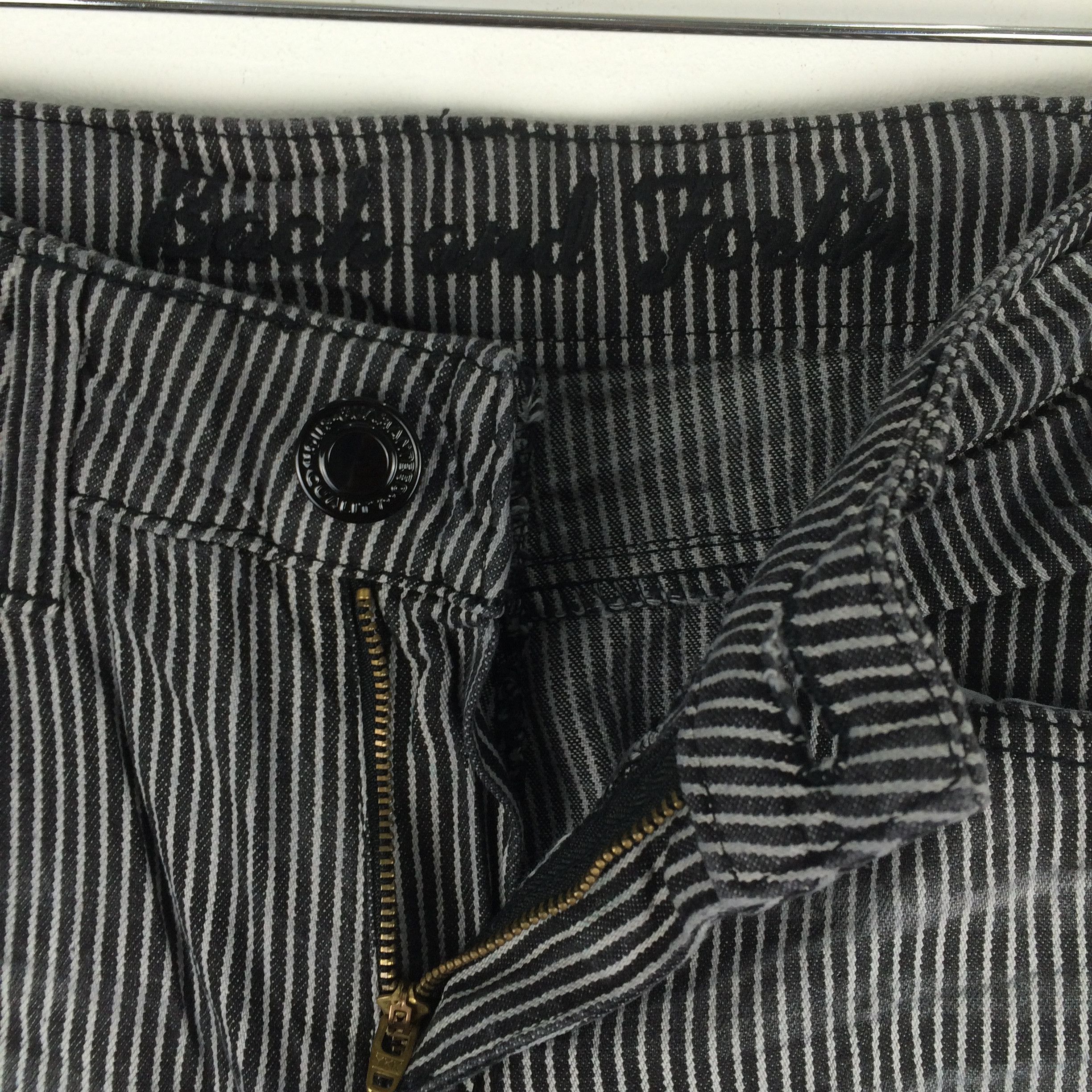 Japanese Brand × Vintage X146 JAPAN RIPPED HICKORY PRISON STRIPED PANTS Size US 33 - 7 Thumbnail