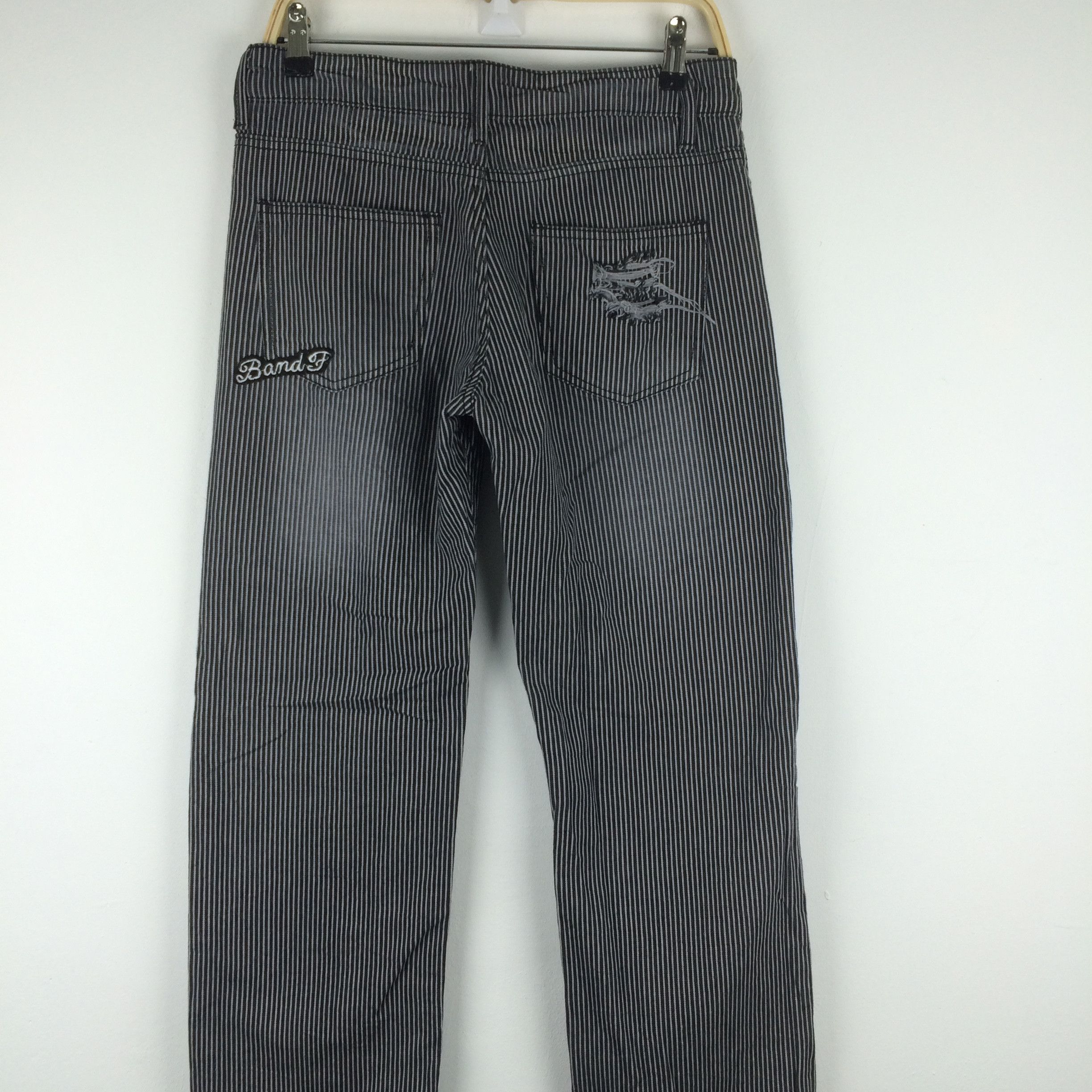 Japanese Brand × Vintage X146 JAPAN RIPPED HICKORY PRISON STRIPED PANTS Size US 33 - 4 Thumbnail