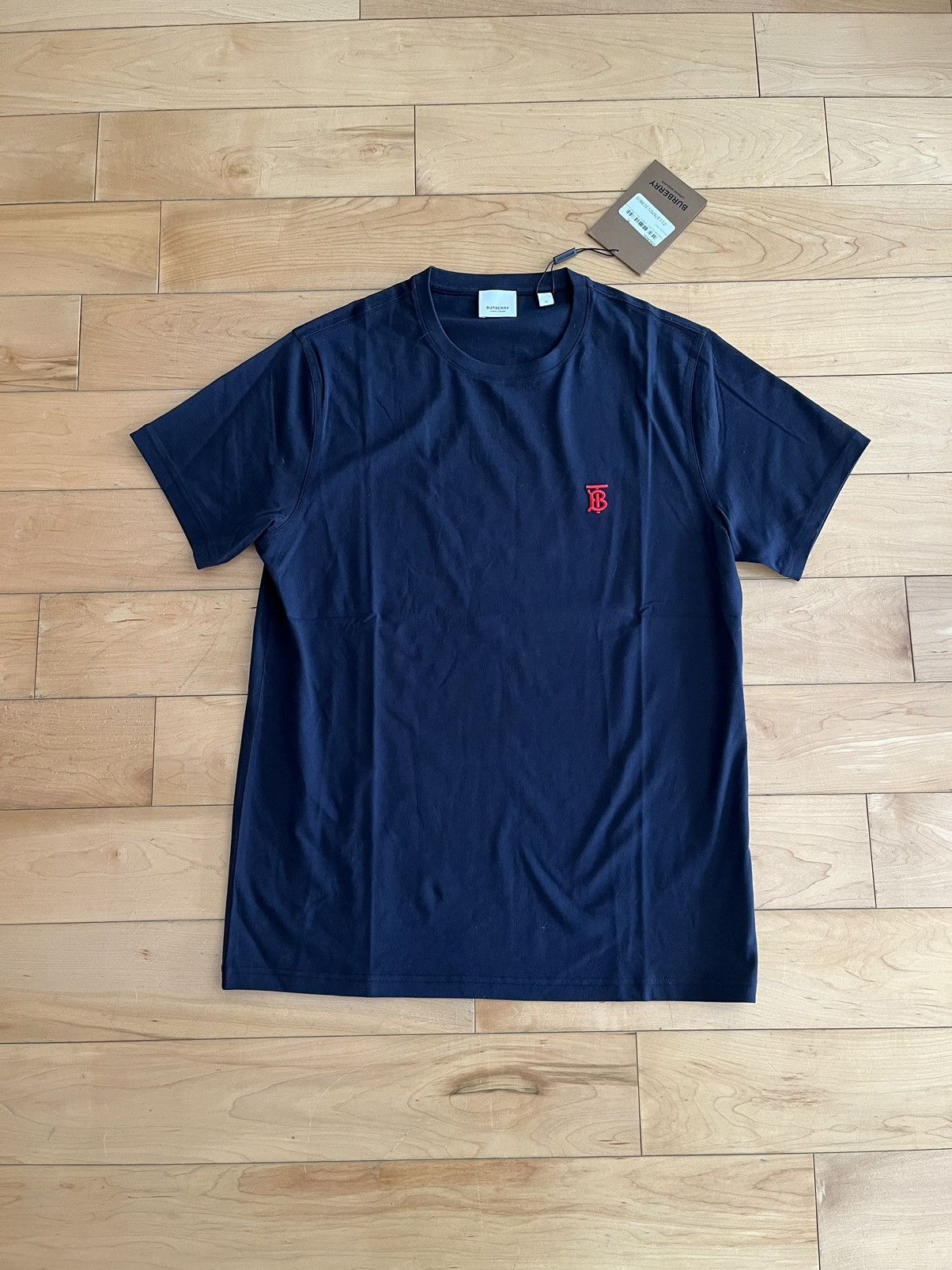 Image of NWT - Burberry Tb Parker T-Shirt in Navy, Men's (Size XS)