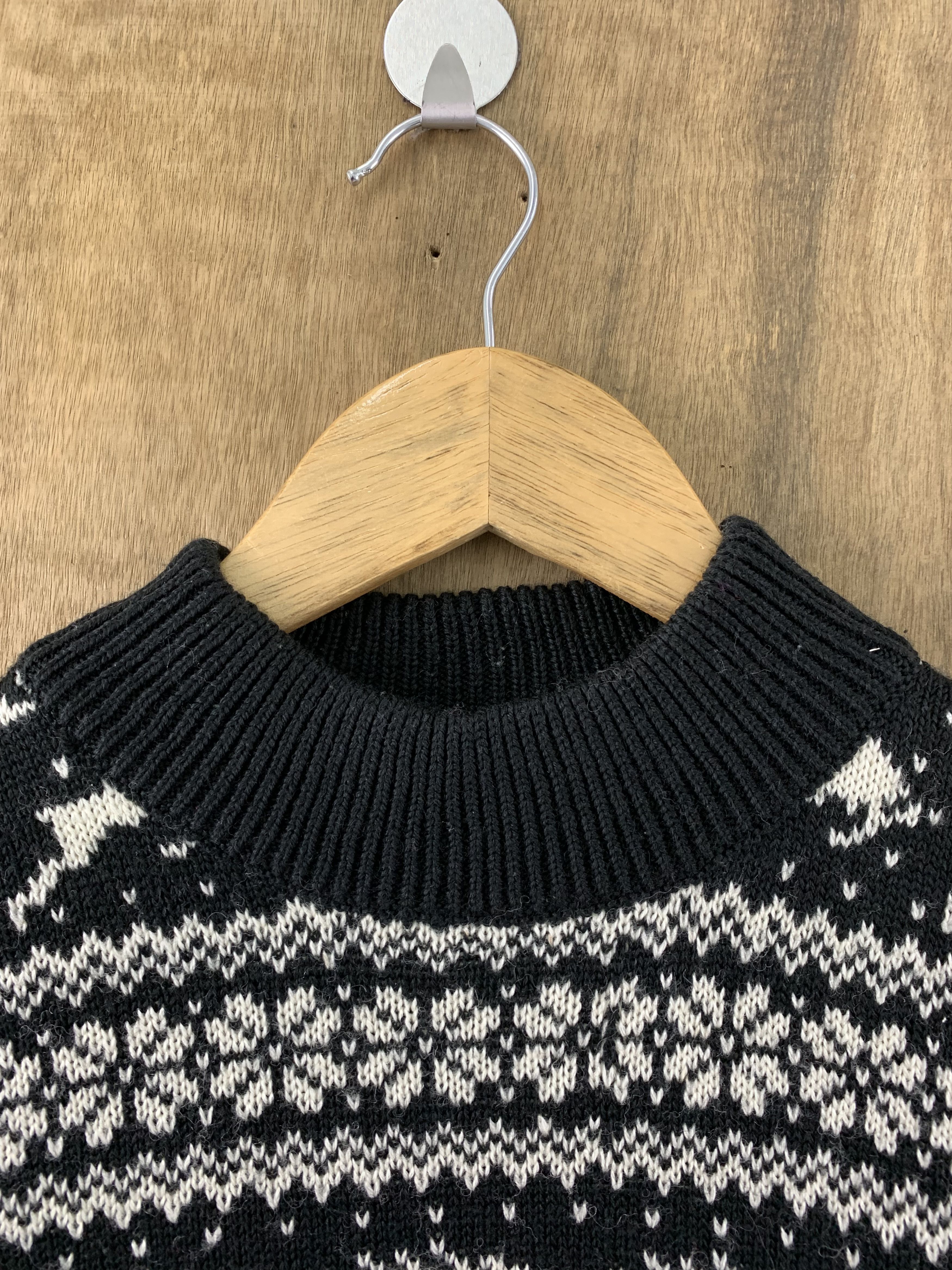 Aran Isles Knitwear Knitwear Chacha Doll Deer Monogram Vtg Streetwear Black Size M / US 6-8 / IT 42-44 - 6 Thumbnail