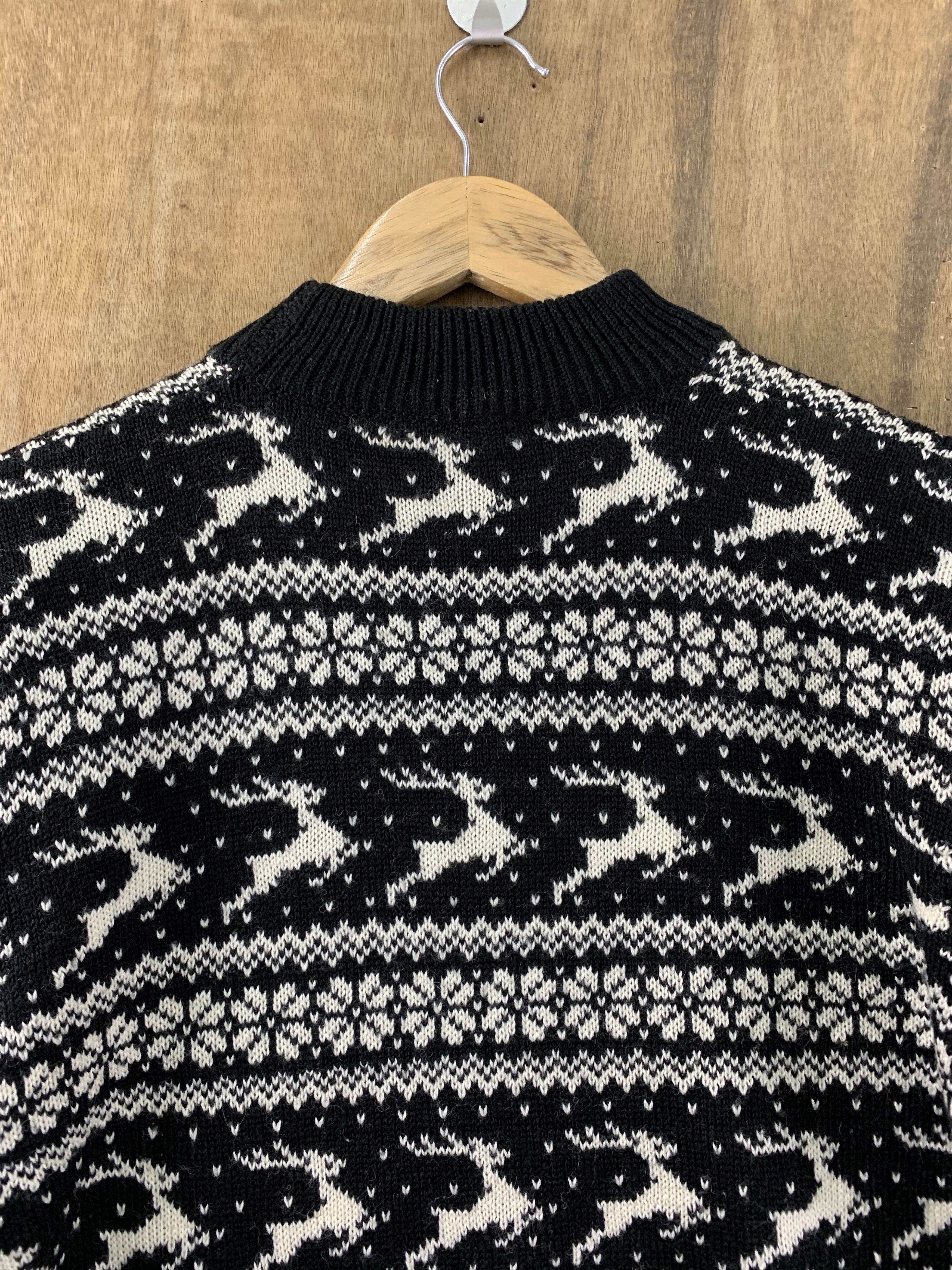 Aran Isles Knitwear Knitwear Chacha Doll Deer Monogram Vtg Streetwear Black Size M / US 6-8 / IT 42-44 - 13 Thumbnail