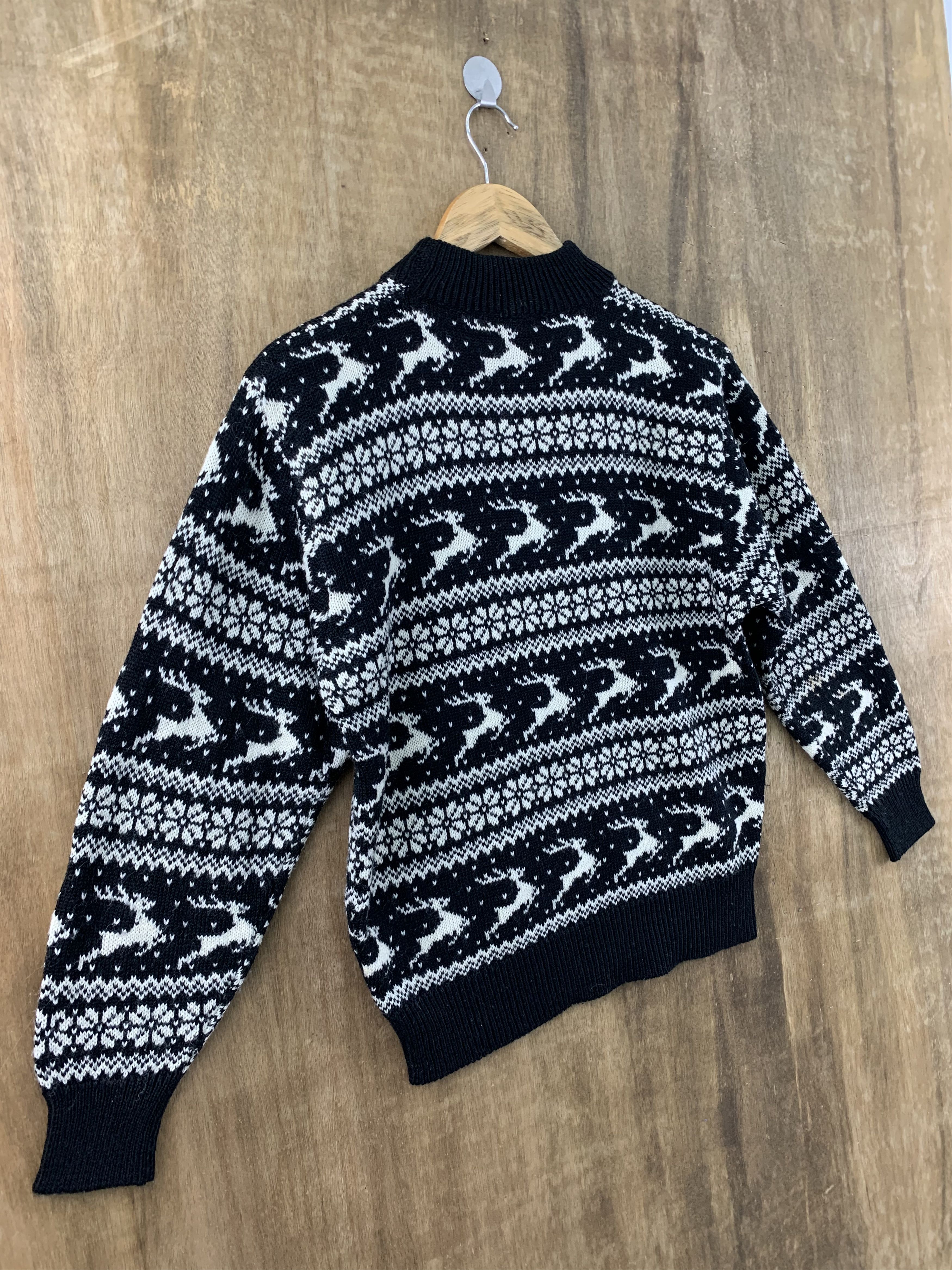 Aran Isles Knitwear Knitwear Chacha Doll Deer Monogram Vtg Streetwear Black Size M / US 6-8 / IT 42-44 - 9 Thumbnail