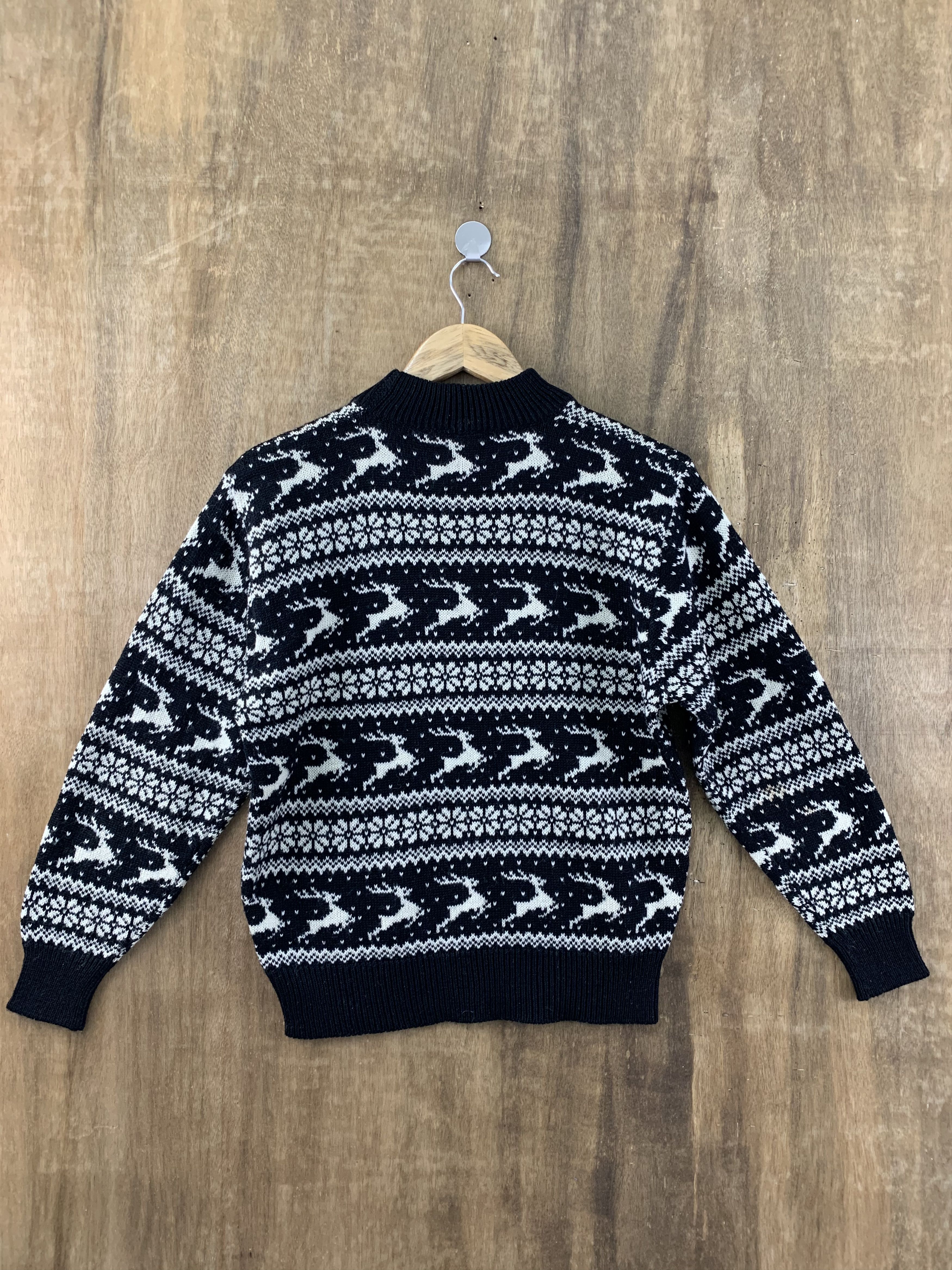 Aran Isles Knitwear Knitwear Chacha Doll Deer Monogram Vtg Streetwear Black Size M / US 6-8 / IT 42-44 - 8 Thumbnail