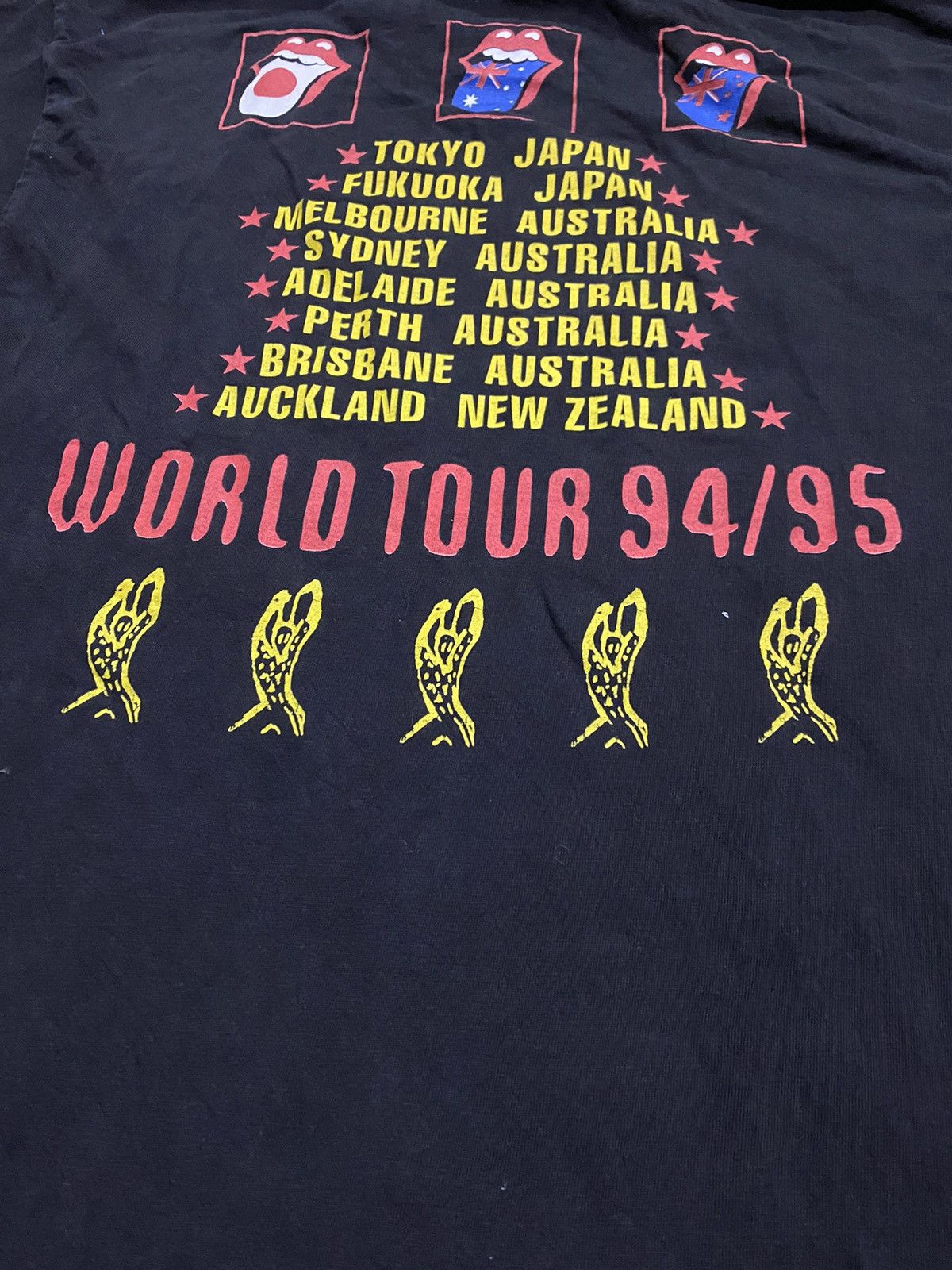 Band Tees VINTAGE ROLLING STONES WORLD TOUR 94/95 Size US L / EU 52-54 / 3 - 3 Thumbnail