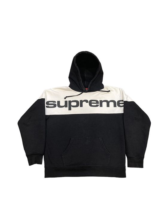 Supreme blocked best sale hoodie black