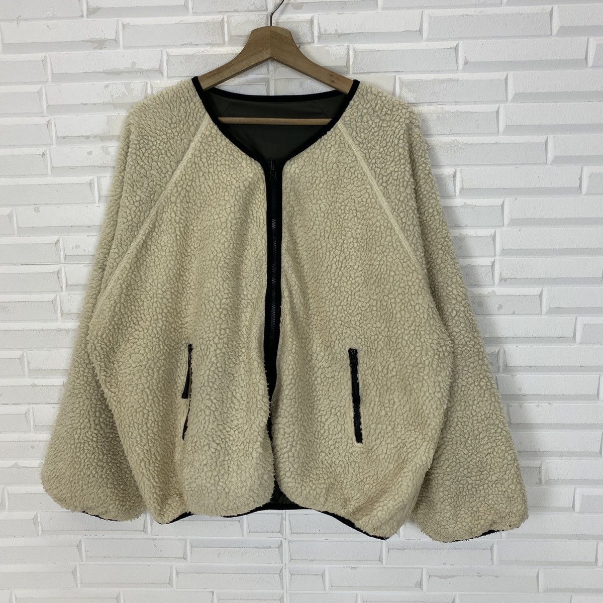 Japanese Brand Kastane Reversible Bomber Wool Jacket Size US L / EU 52-54 / 3 - 3 Thumbnail