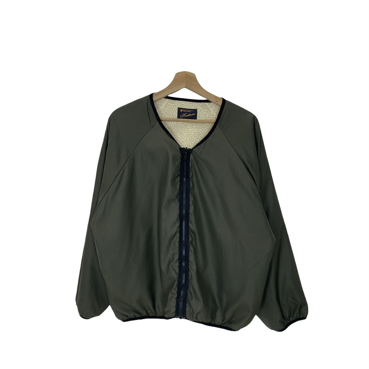 Japanese Brand Kastane Reversible Bomber Wool Jacket Size US L / EU 52-54 / 3 - 1 Thumbnail