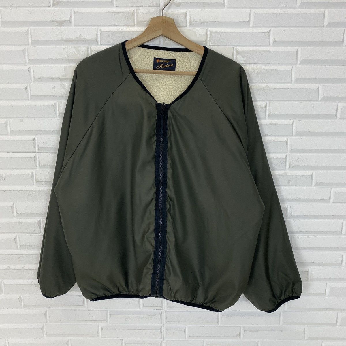 Japanese Brand Kastane Reversible Bomber Wool Jacket Size US L / EU 52-54 / 3 - 16 Thumbnail