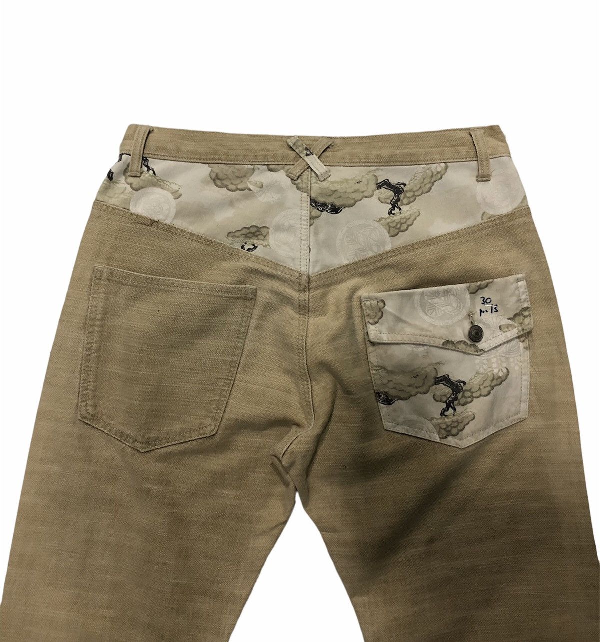 Designer WILD KHAKIS DENIM PANTS Size US 30 / EU 46 - 4 Thumbnail
