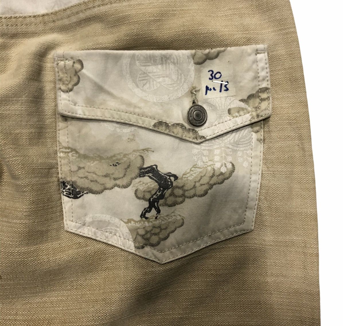 Designer WILD KHAKIS DENIM PANTS Size US 30 / EU 46 - 8 Thumbnail